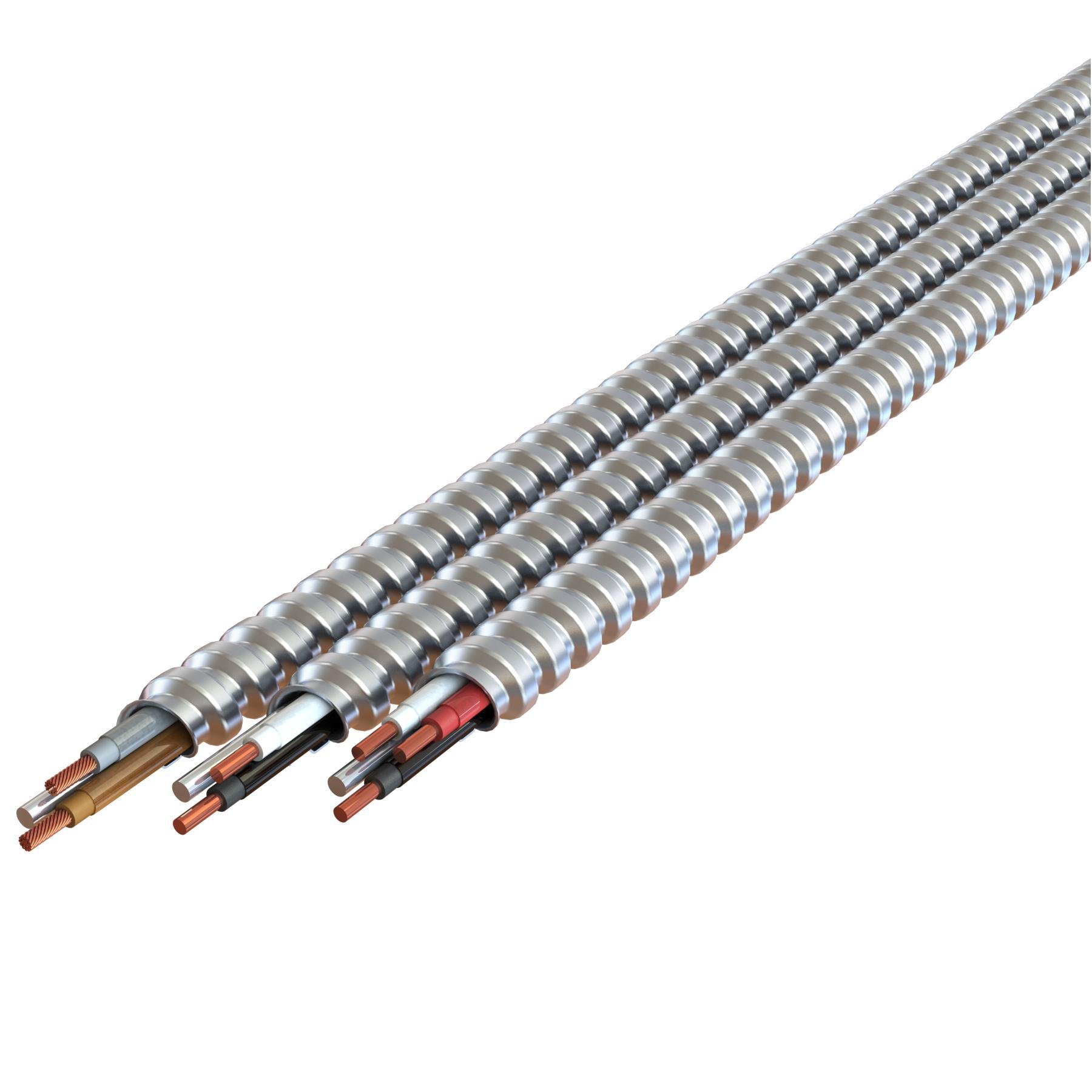 3104Z60-00 - 12-2 BK WE MC Quik® Lite, Plain Interlocked Aluminum Armor , 1000' Reel, Type MCI-A