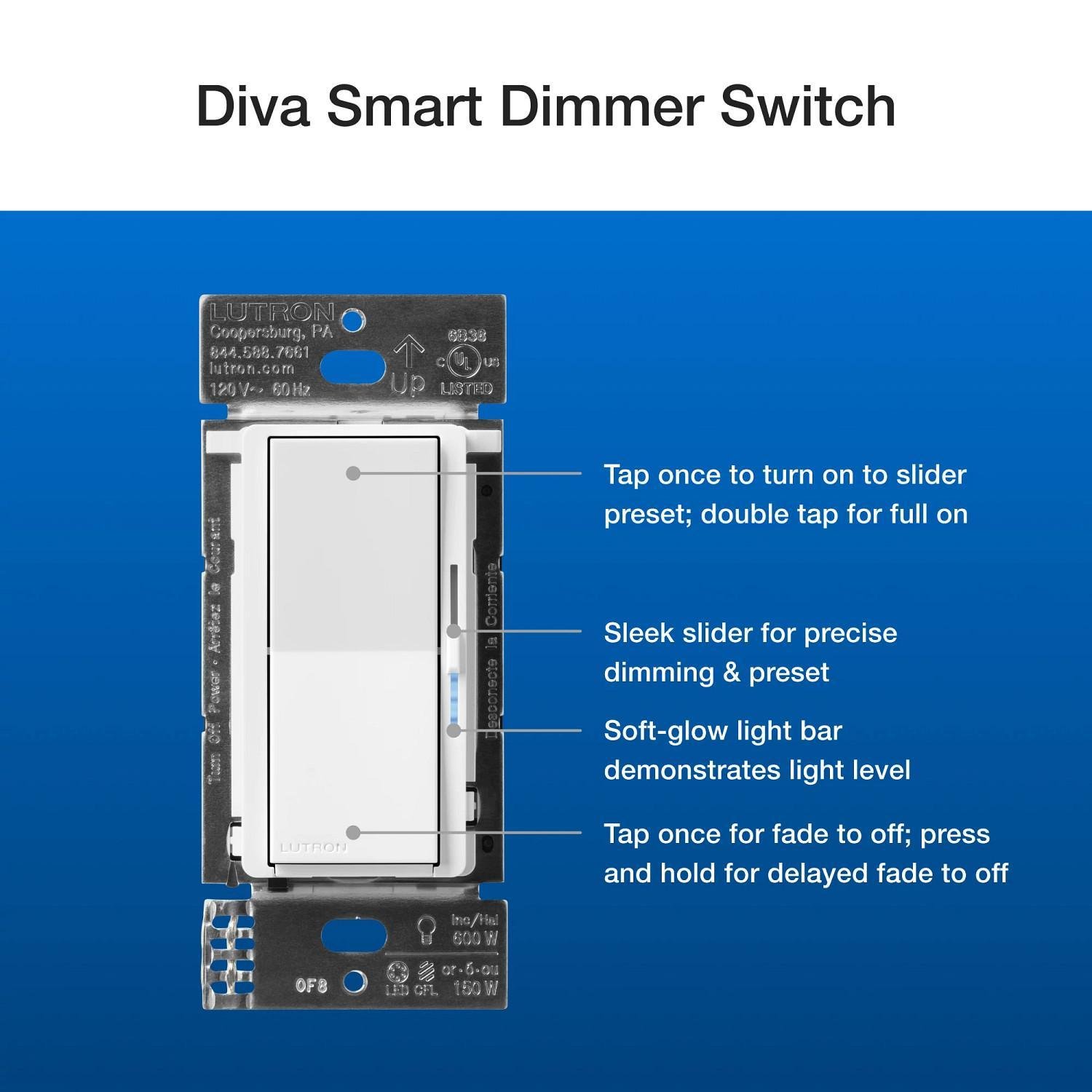 Picture of DVRF-PKG1D-WH - PICO PADDLE REMOTE W DIVA