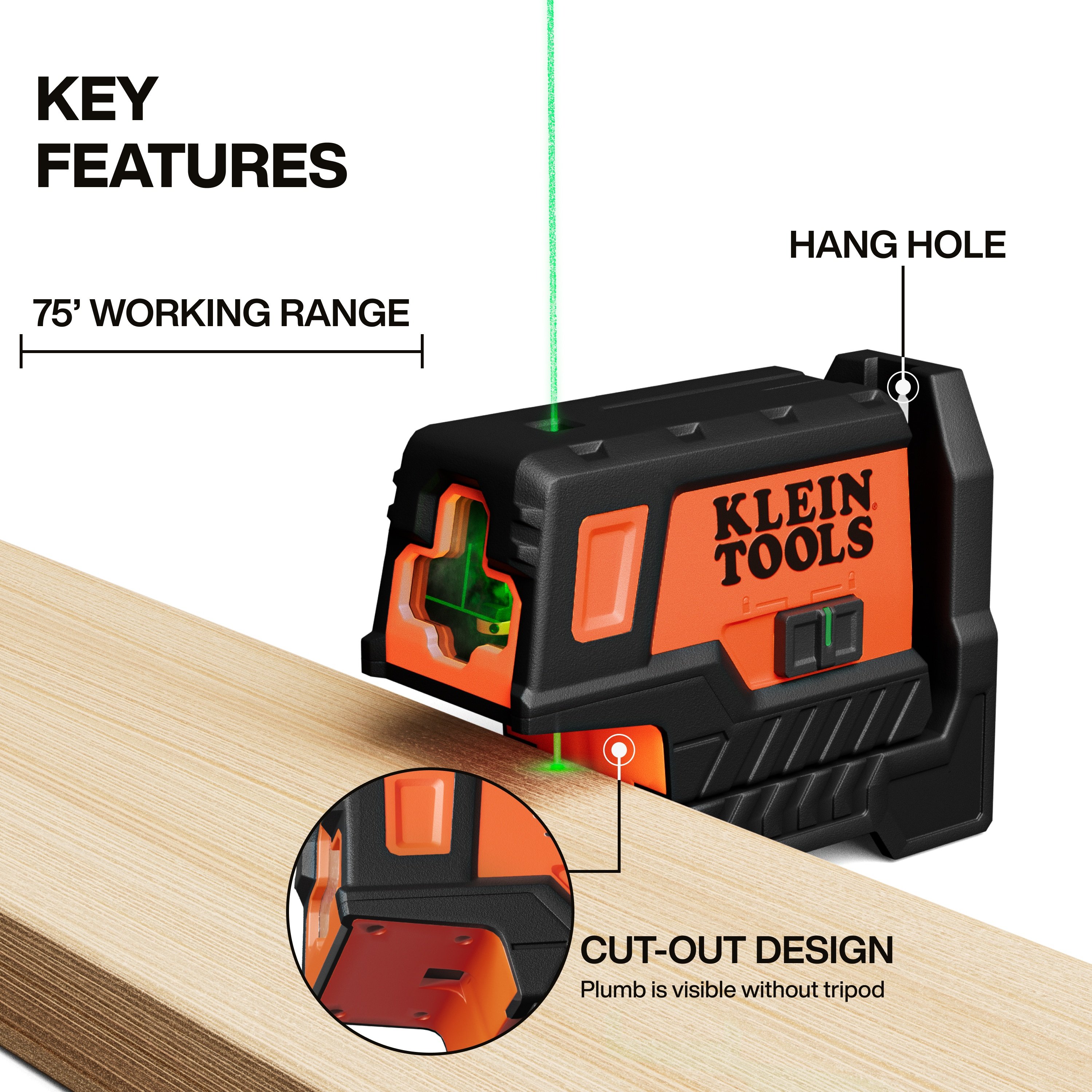 Picture of KLE 93MCLPG, Cross-Line Laser Level with Plumb Spot