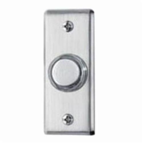 PB69LSN - Lighted Rectangular Pushbutton, 1w x 2-3/4h in Satin Nickel