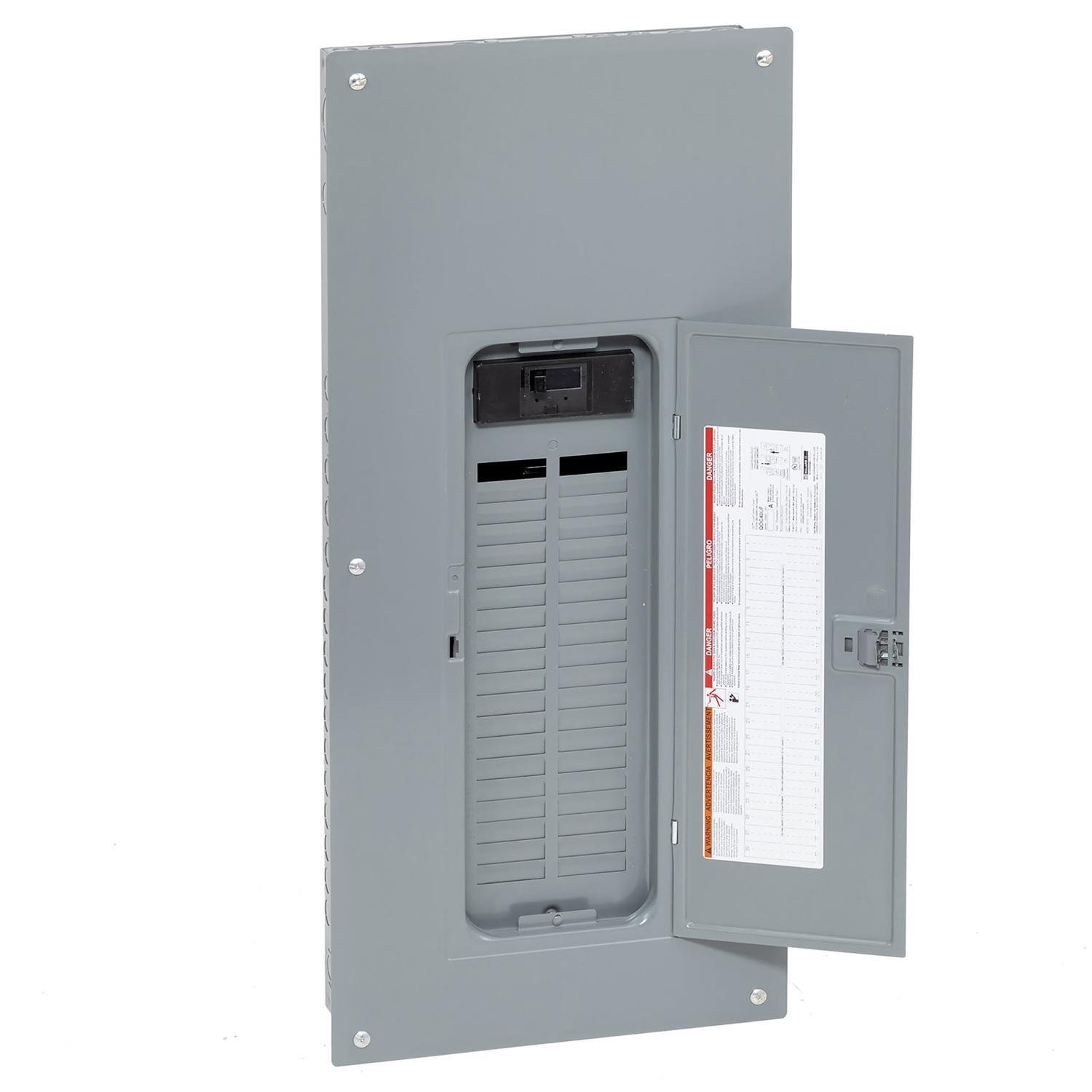 Picture of QO140M200PC - Load center, QO, 1 phase, 40 spaces, 60 circuits, 200A convertible main breaker, PoN, NEMA1, combo cover