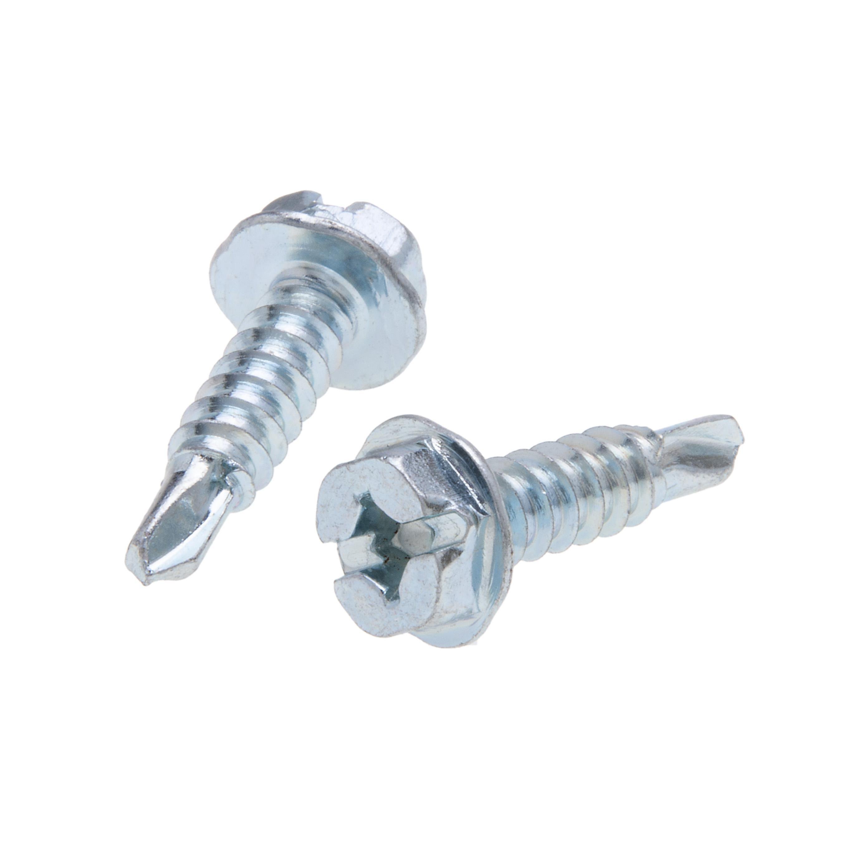 Picture of QTEKD19 - 10 x 1-1/2 in. 5/16 Head Quadrive Self-Drilling & Tapping Screws - #2 Drill Point - Domestic Steel Zinc - 100qty