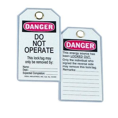 44-830 - Lockout Tag, Vinyl, "Do Not Operate", 5/Card