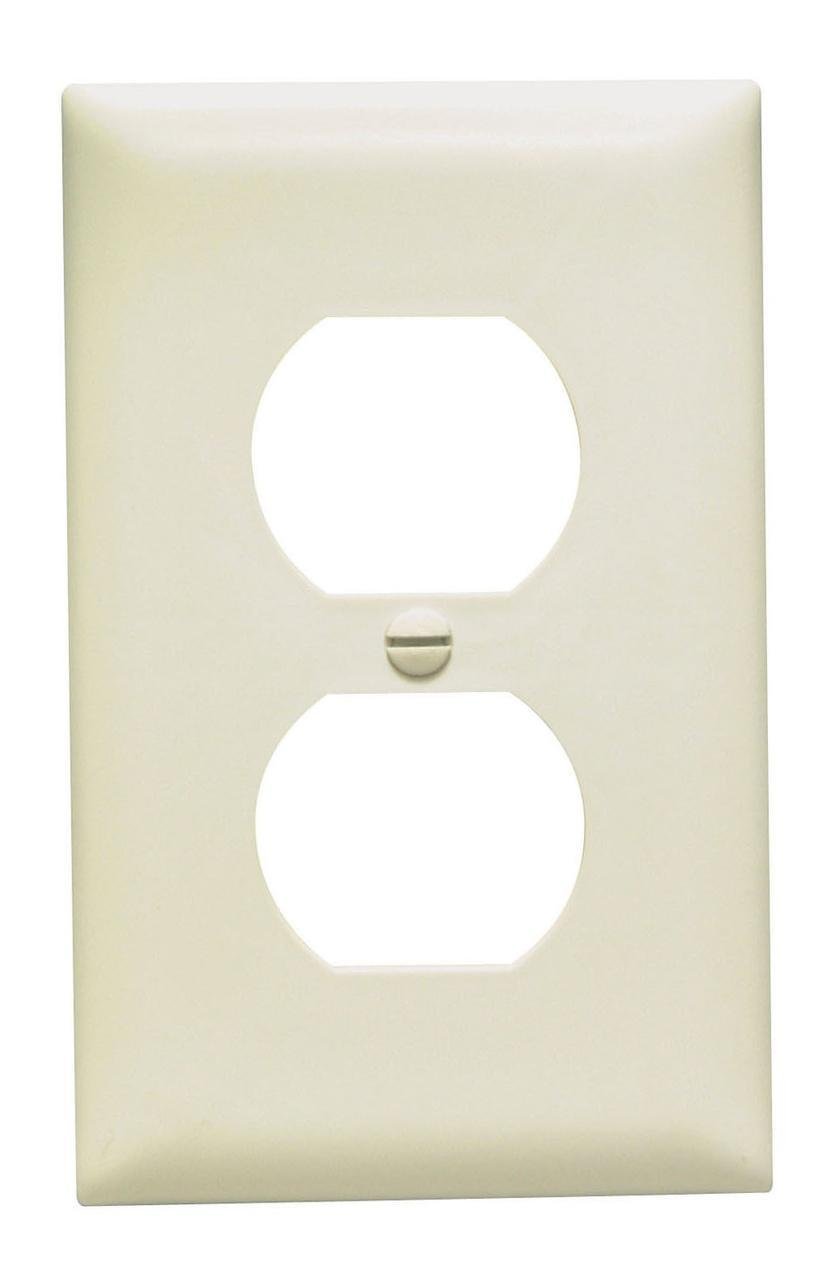 TP8-LA - TradeMaster® 1-Gang Nylon Wall Plate, Duplex Receptacle Openings, Light Almond