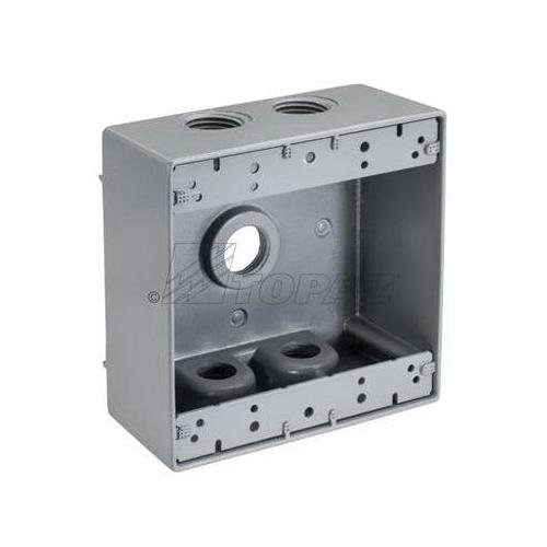 Picture of WB2575 - 3/4" 5 Hole, Double Gang Weatherproof Box