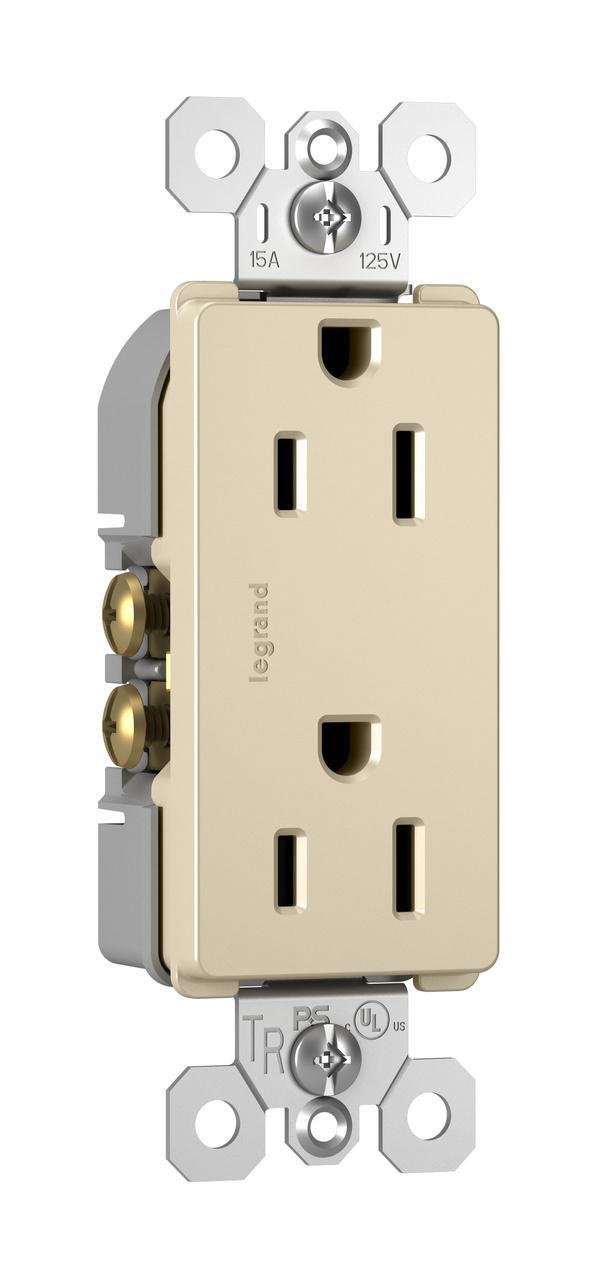 Picture of 885-TRLA - radiant® Tamper-Resistant Outlet, Light Almond