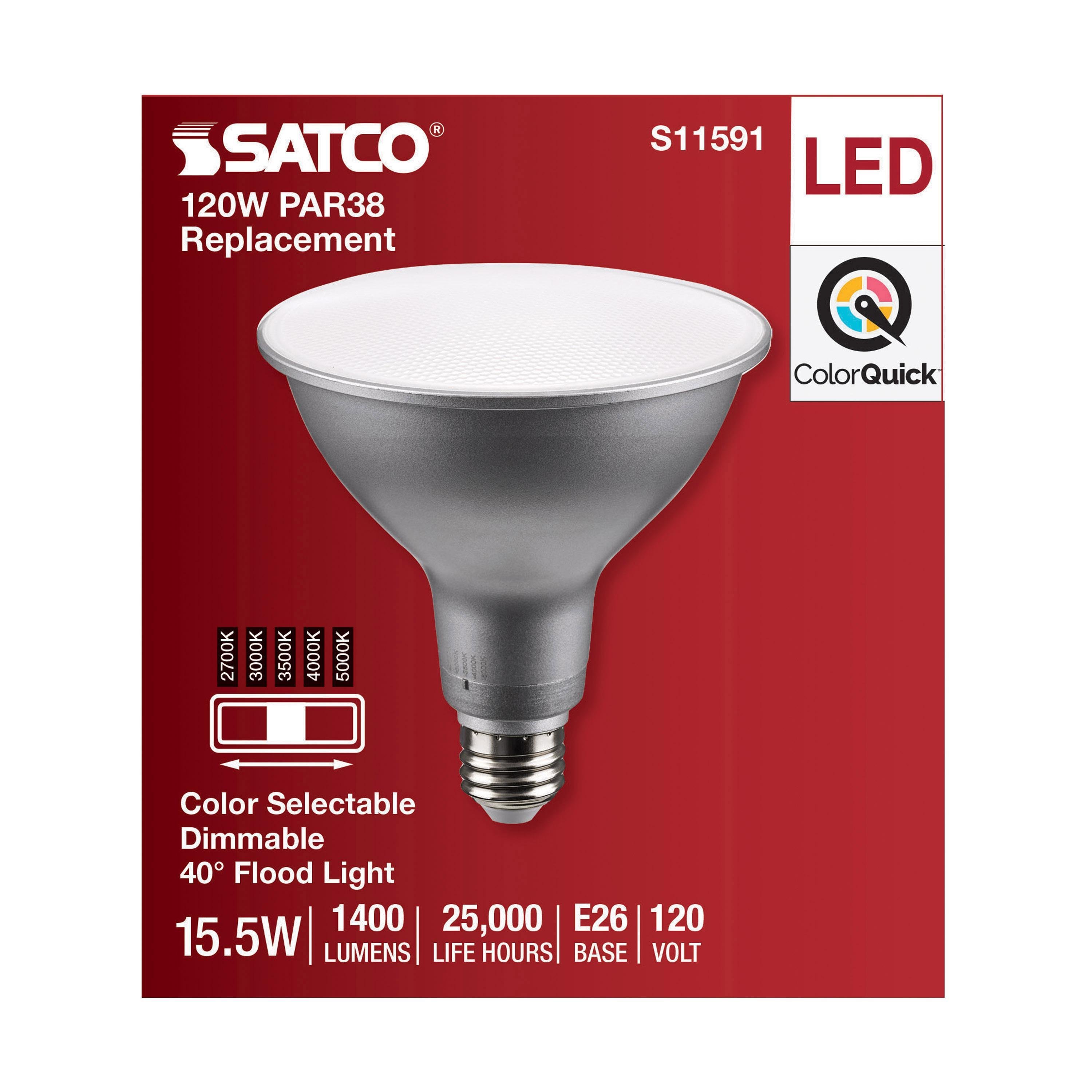 Picture of S11591 - 15.5 Watt PAR38 LED - Medium Base - Silver Finish - CCT Selectable - 120 Volt - 40 Degree Beam Angle