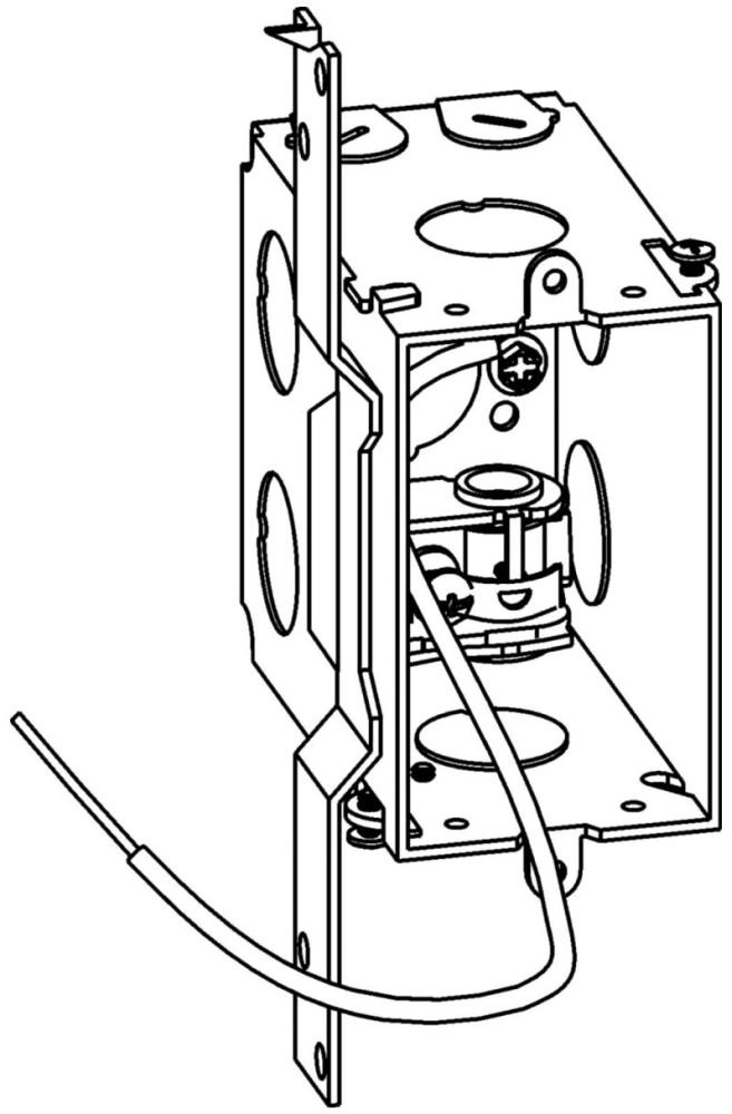 GDB-1-MC-FB - 3-1/2" DEEP, GANGABLE 1-GANG SWITCH BOX WITH MC CLAMPS & FB BRACKET