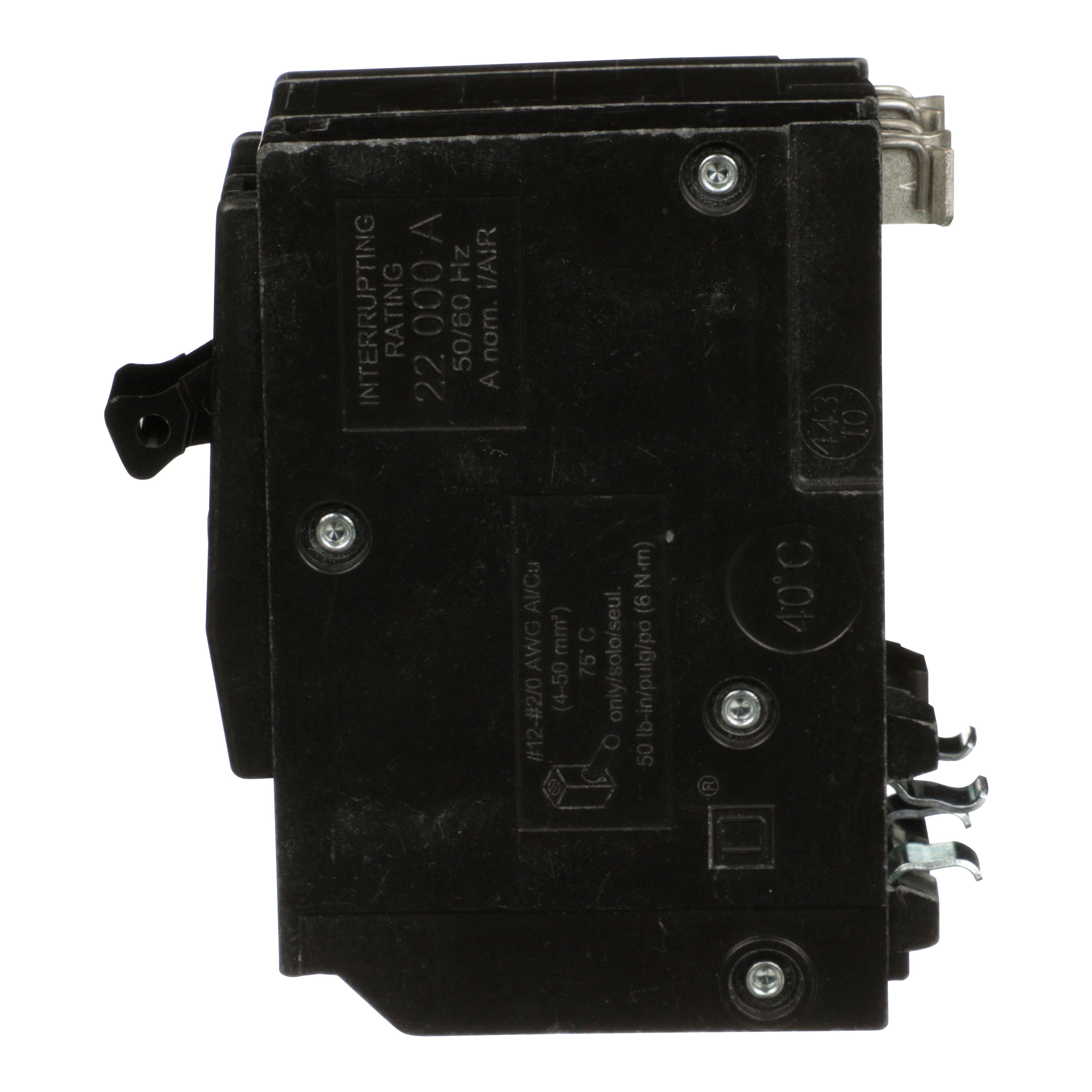 Picture of QO2110VH - Mini circuit breaker, QO, 110A, 2 pole, 120/240VAC, 22kA, plug in
