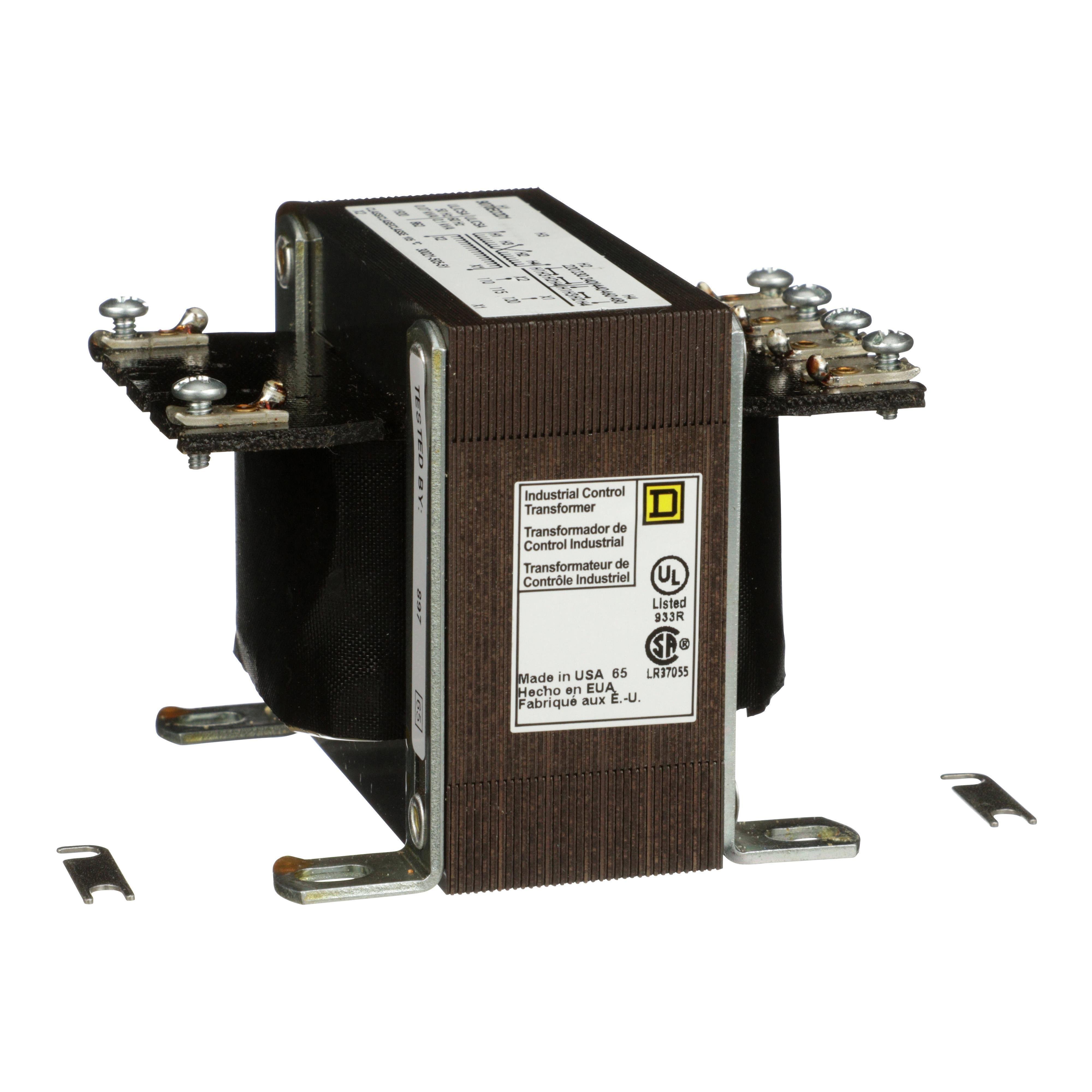 Picture of 9070EO2D1 - Transformer, EO, industrial control, 100VA, 1 phase, 240x480V primary, 120V secondary, 80C rise