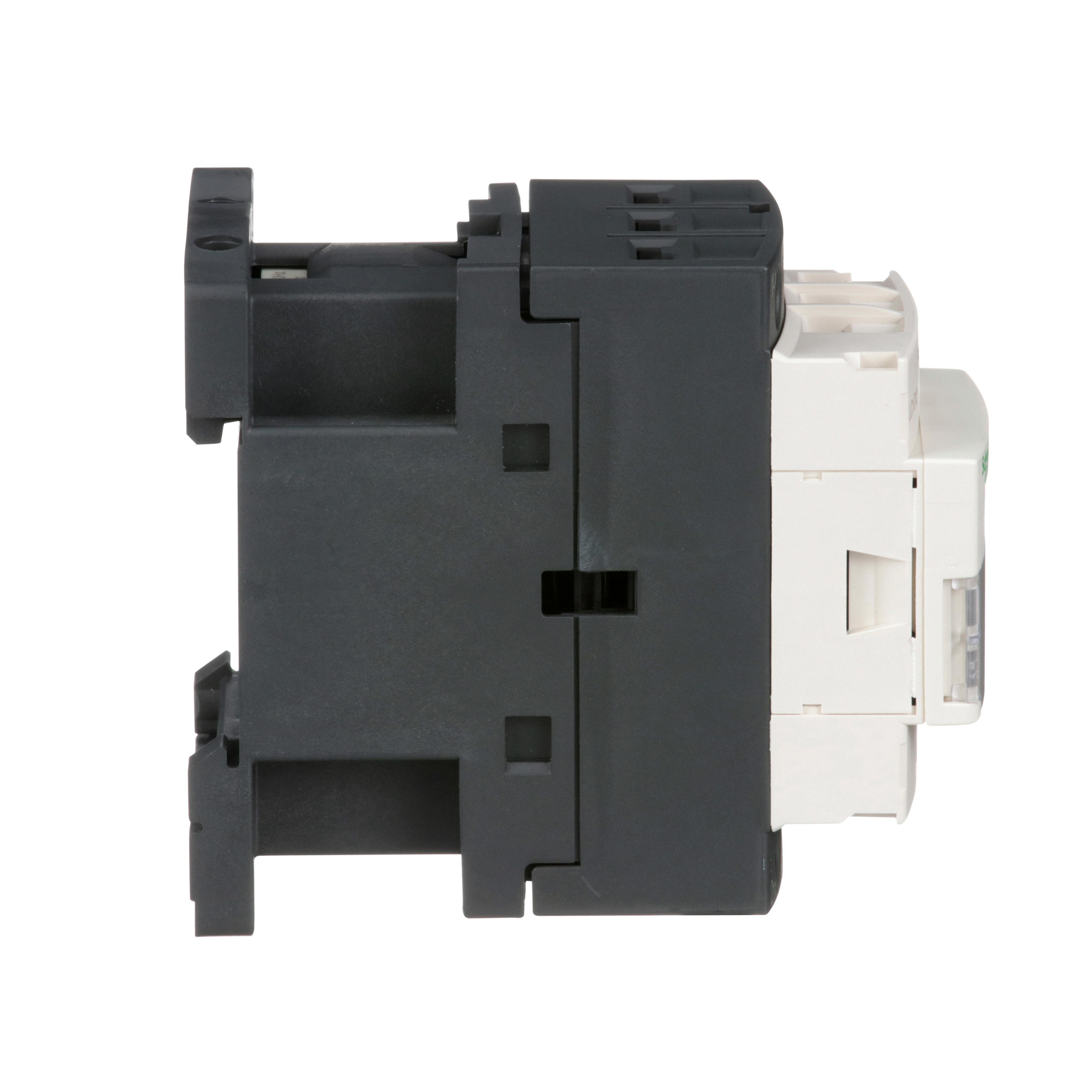 Picture of LC1D12U7 - IEC contactor, TeSys Deca, nonreversing, 12A, 7.5HP at 480VAC, up to 100kA SCCR, 3 phase, 3 NO, 240VAC 50/60Hz coil, open