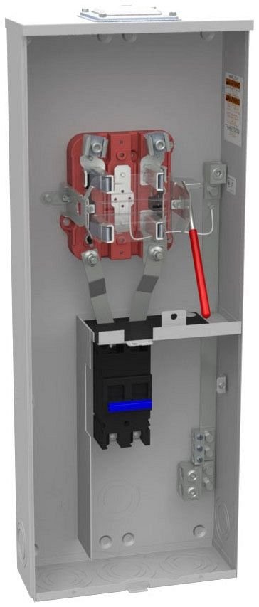 U3791N-RXL-200-BL - 4 Terminal Ringless Large Hub Open Adapt To Small Closing Plate Lever Bypass 1-200 Ampere Main Breaker 9-16 In Barrel Lock With Bracket Provision