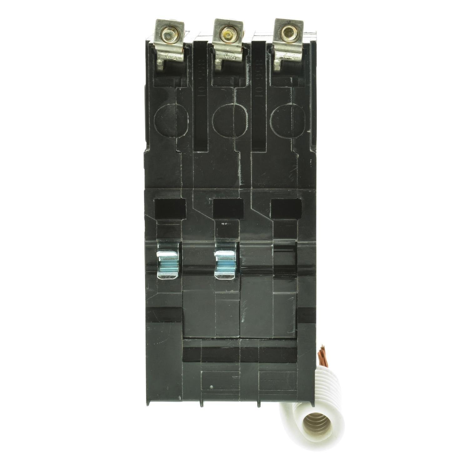 Picture of QOB350GFI - [TAA] Mini circuit breaker, QO, 50A, 3 pole, 208Y/120VAC, 10kA, bolt on, 6mA grd fault A, pigtail
