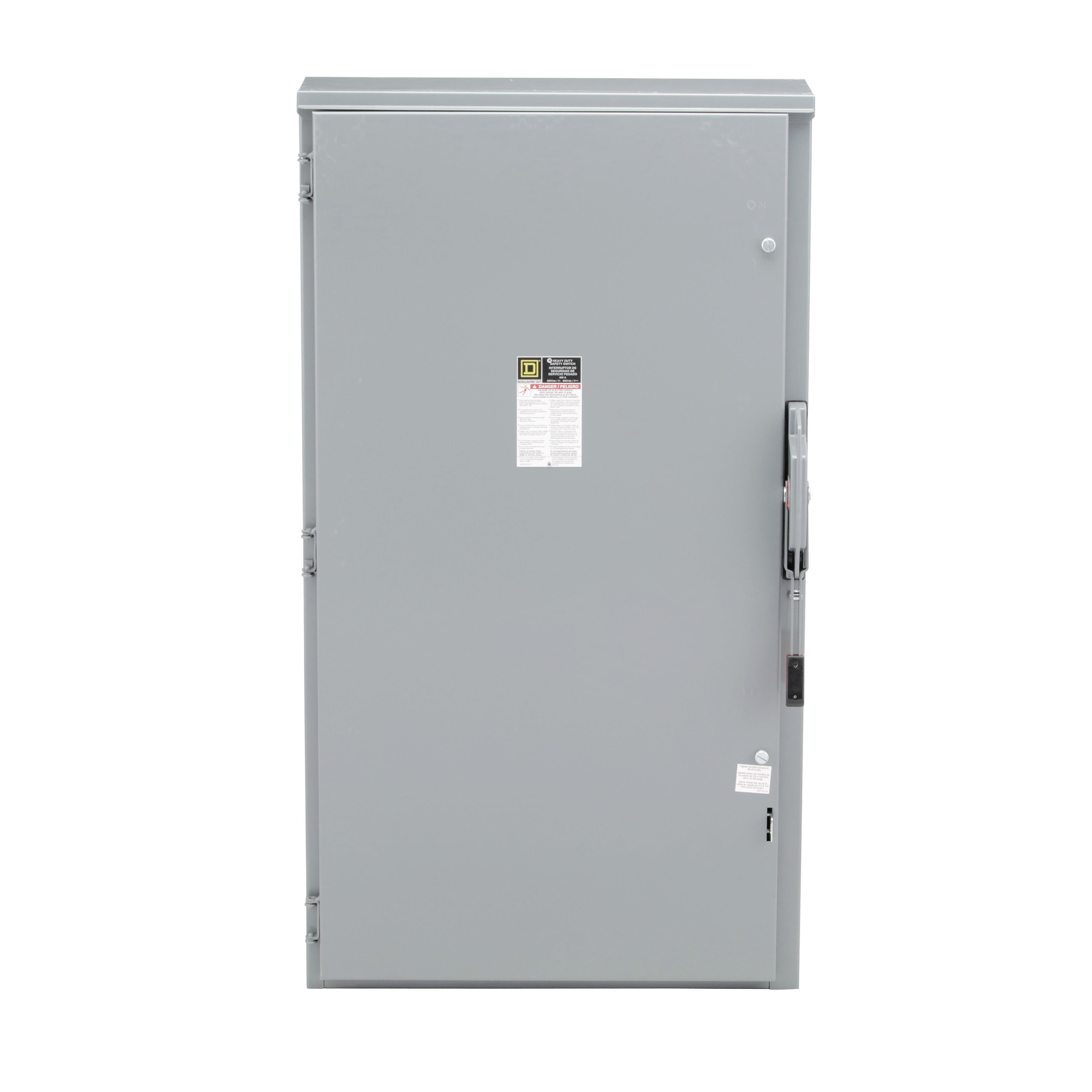 HU365R - Safety switch, heavy duty, non fusible, 400A, 3 wire, 3 pole, 350hp, 600VAC/DC, NEMA 3R