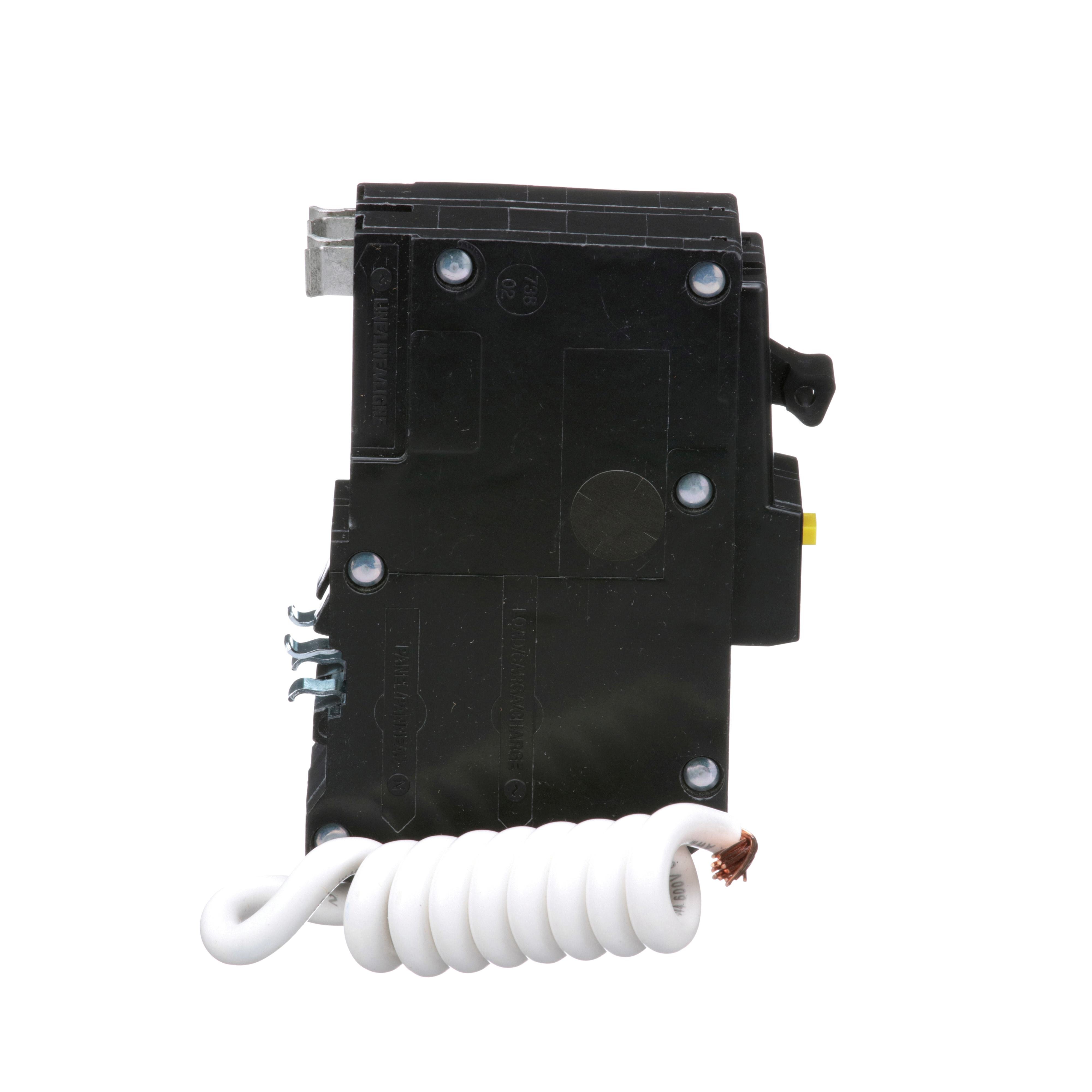 Picture of QO250GFI - [TAA] Mini circuit breaker, QO, 50A, 2 pole, 120/240VAC, 10kA, plug in, 6mA grd fault A, pigtail