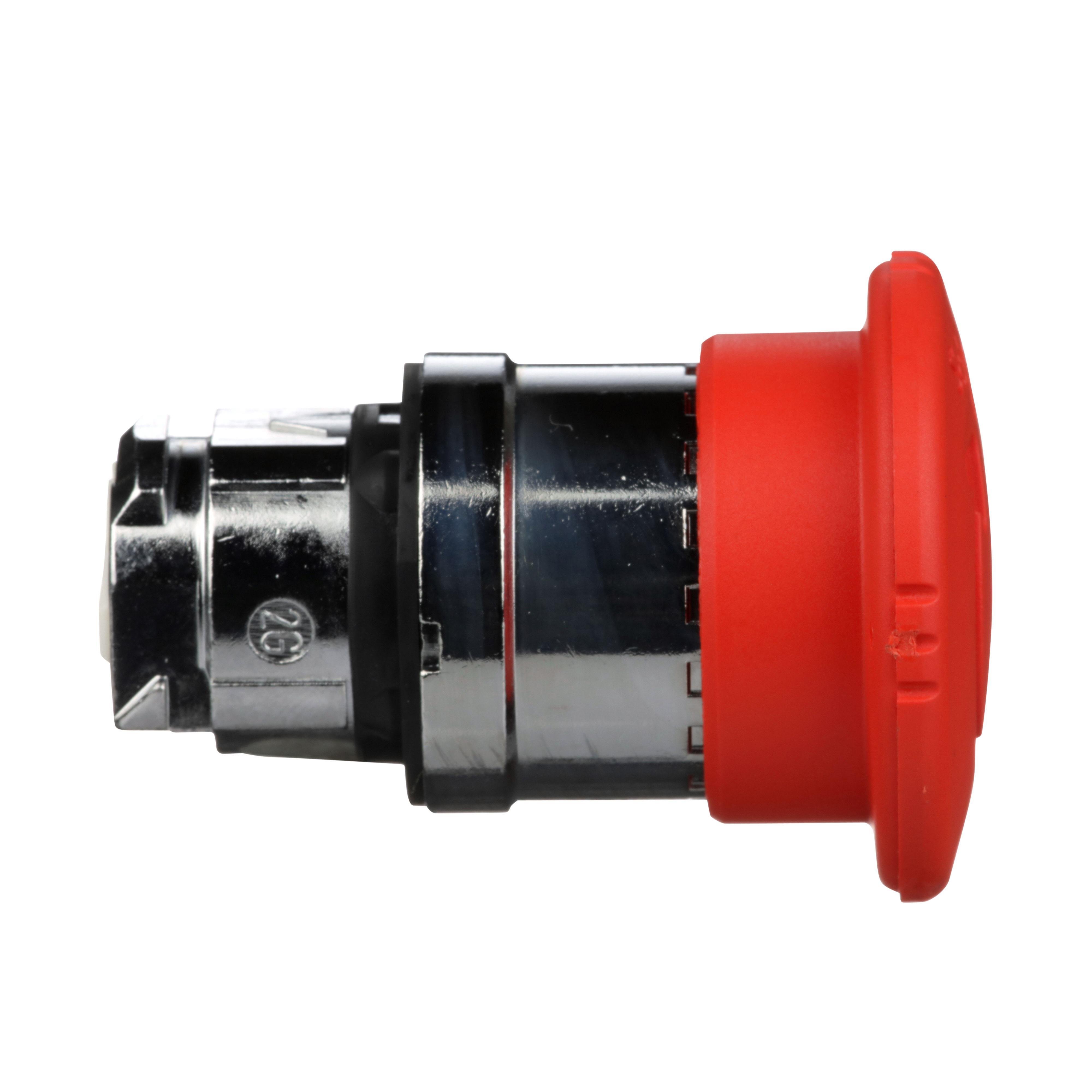 Picture of ZB5AS844 - Harmony, 22mm Push Button, emergency stop head, trigger and latching turn release, red, 40 mm mushroom, unmarked
