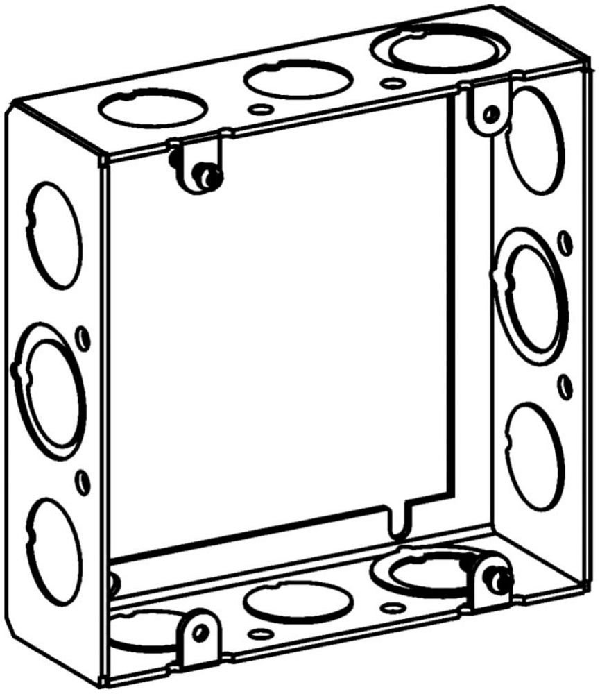 5SSB-MKO-EXT - 1-1/2" DEEP, 4-11/16" SQUARE (5S) SUPER SHALLOW EXTENSION RING WELDED WITH MKO