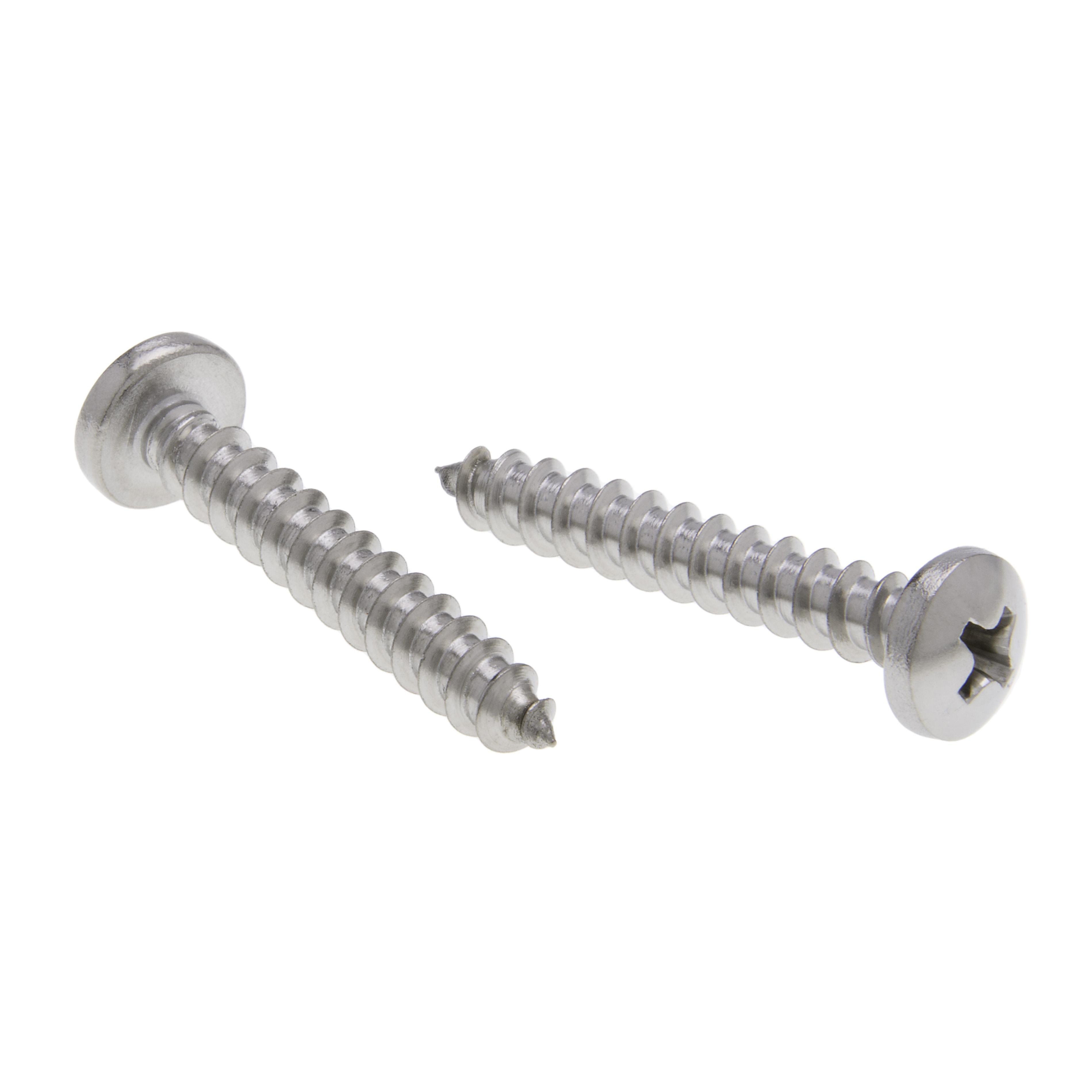 Picture of 10 x 3/4 in. Pan Head Phillips Tapping Screws - 18-8 Stainless - 100qty