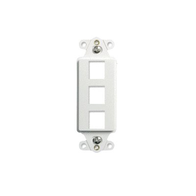 WP3413-WH - 3-Port Decorator Outlet Strap, White