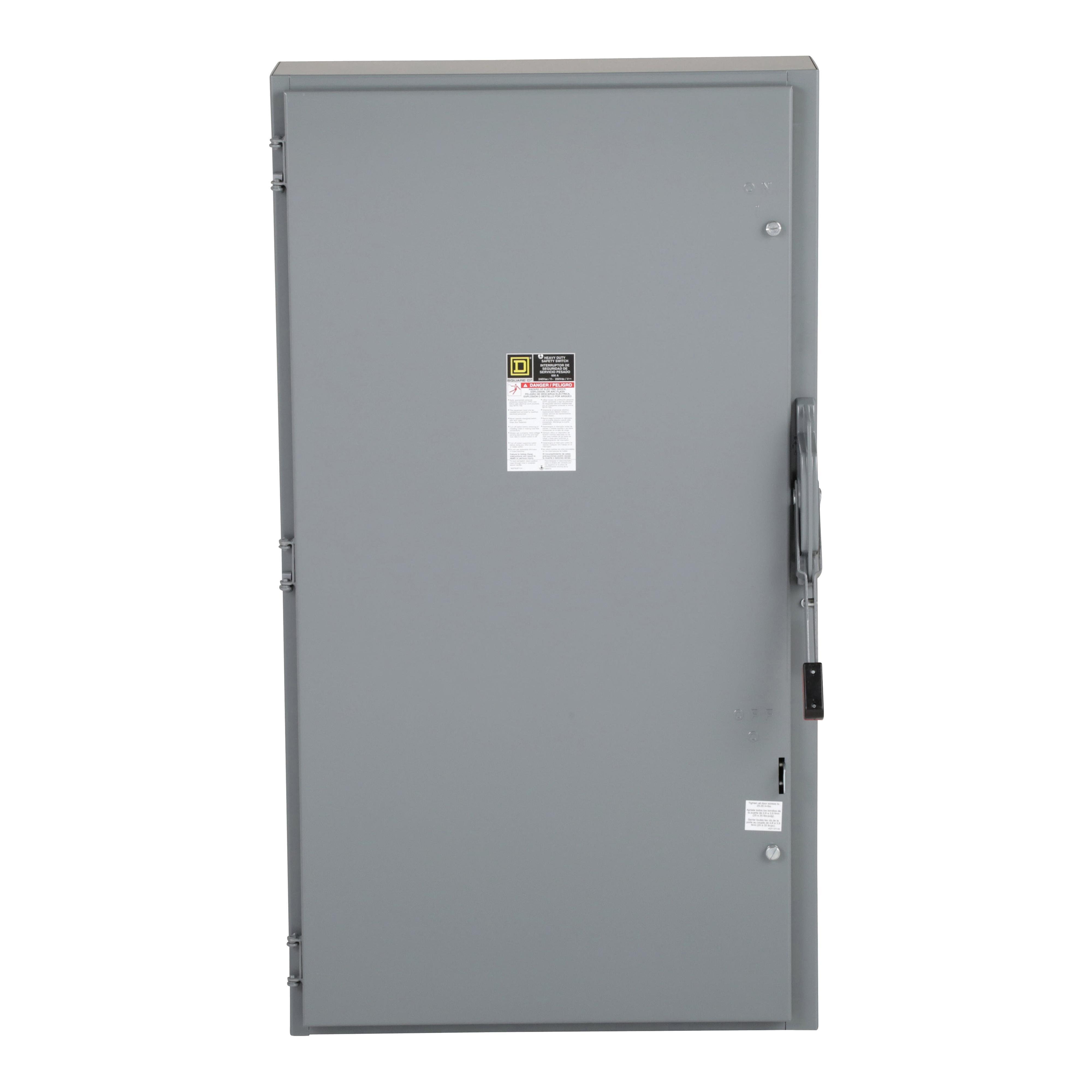 Picture of H326N - Safety switch, heavy duty, fusible, 600A, 3 poles, 200hp, 240VAC/250VDC, neutral factory installed, Type 1