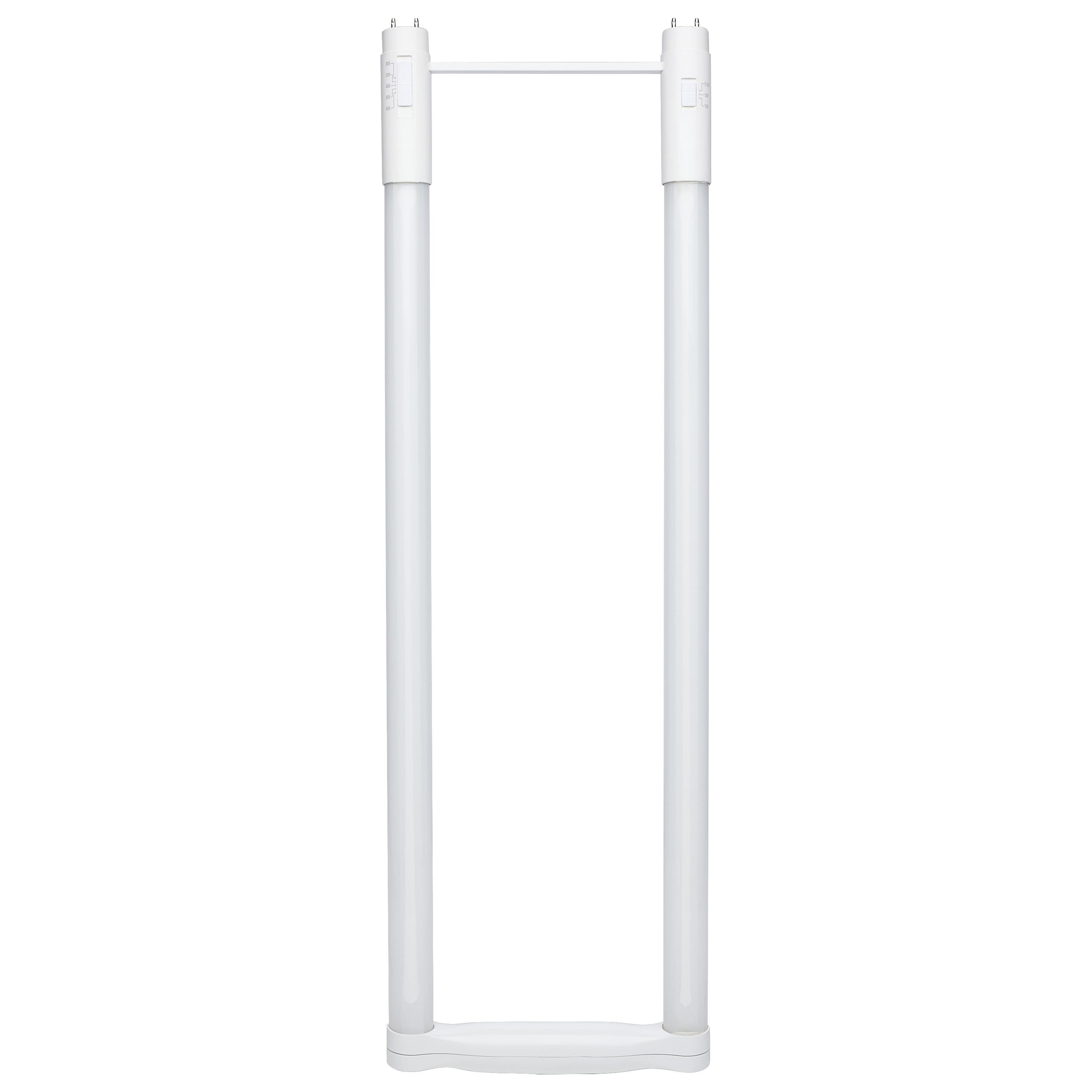 11.5/13/15 Wattage Selectable T8 U-Bend LED - 30K/35K/40K/50K/65K CCT Selectable - 6-Inch - Frost Finish - 120-277 Range Voltage