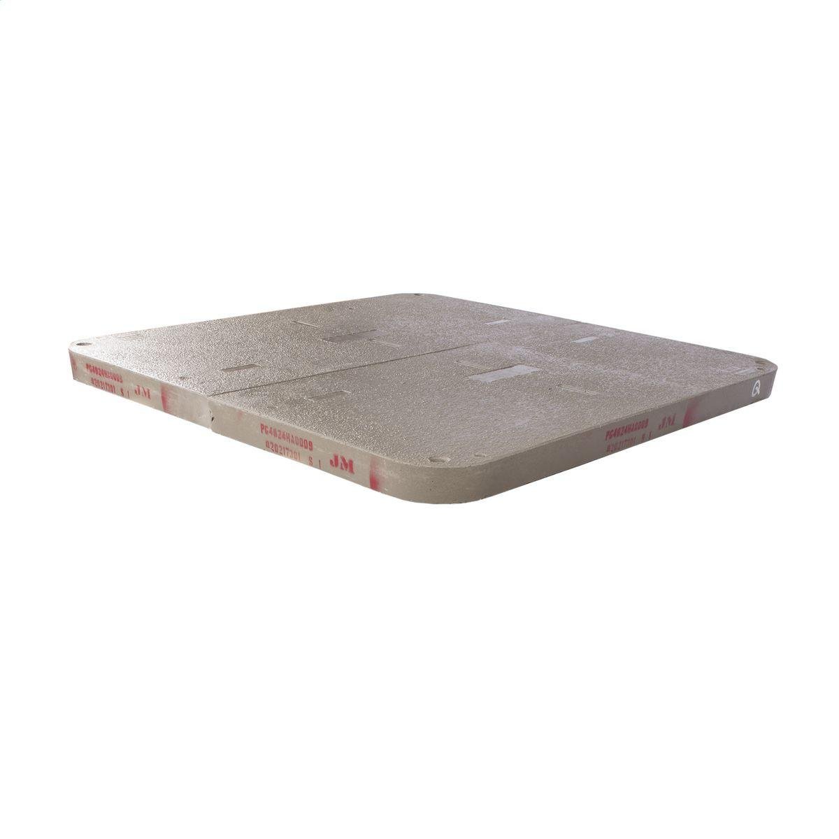PG2436HH0017 - Cover, Polymer Concrete, Extra Heavy Duty Tier 22, 24"x36"x3", 2-piece w/ 2 Bolts, Electric Logo