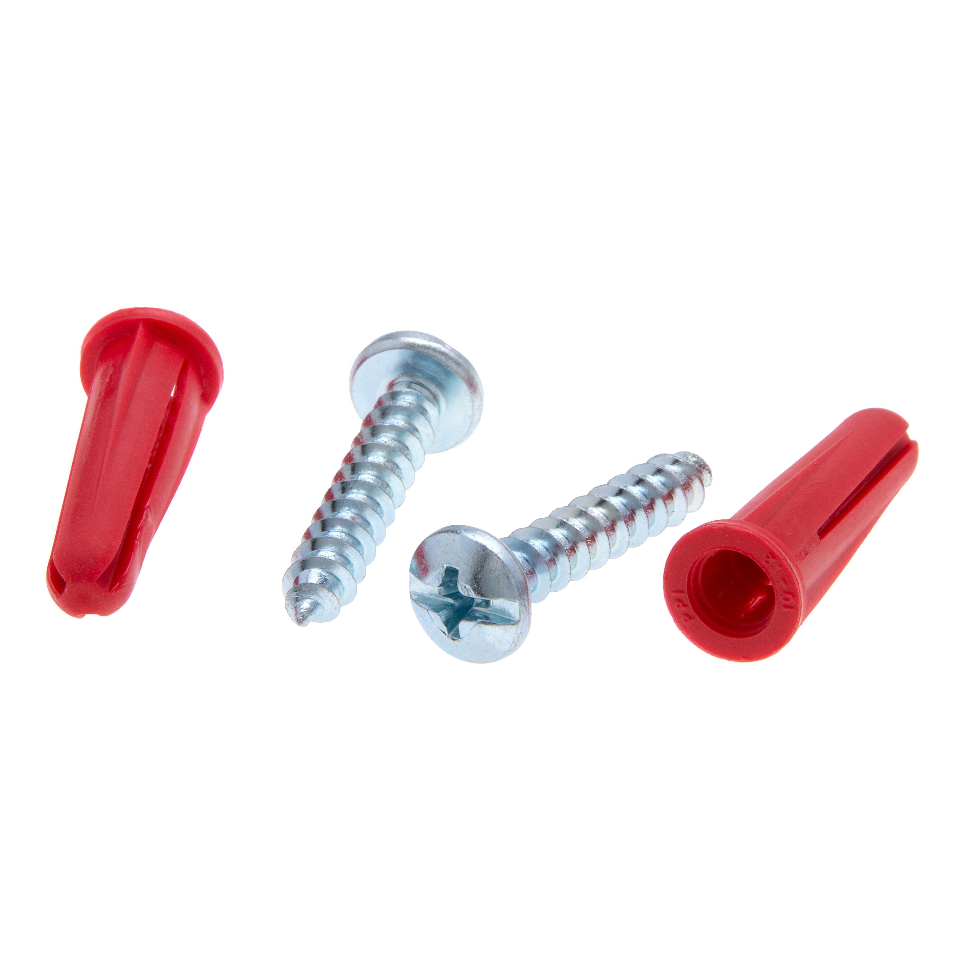 Picture of WAKJ14 - Anchors 1/4 Red Plas Wall Ancr Kit, 10 (Jar 200)