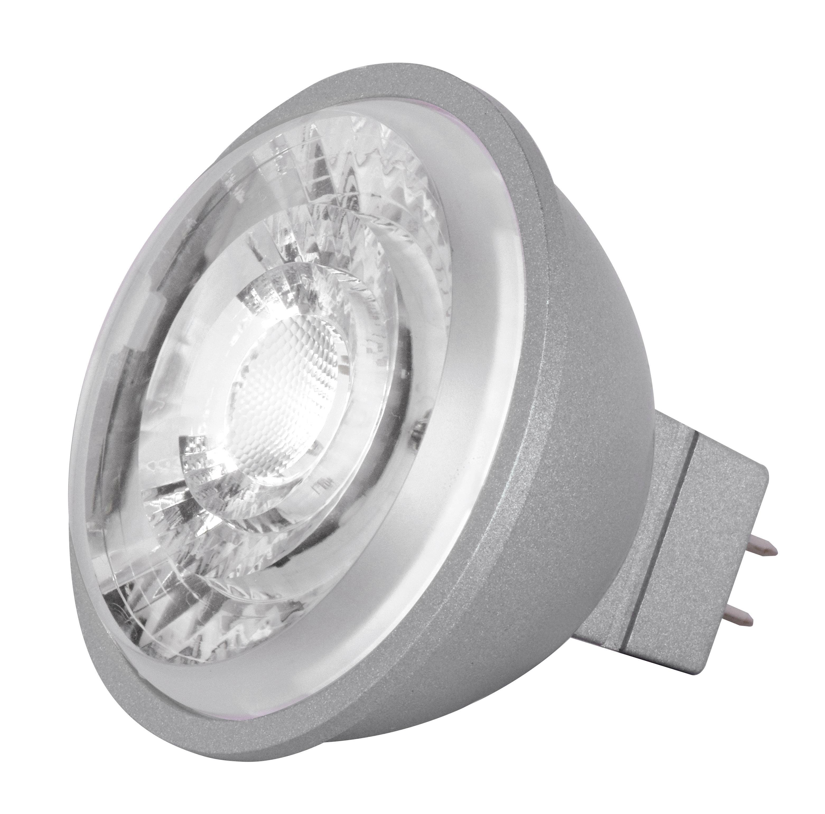 S8636 - 8W - LED MR16 - 3000K - 15 deg. beam spread - GU5.3 base - 12 Volt AC/DC