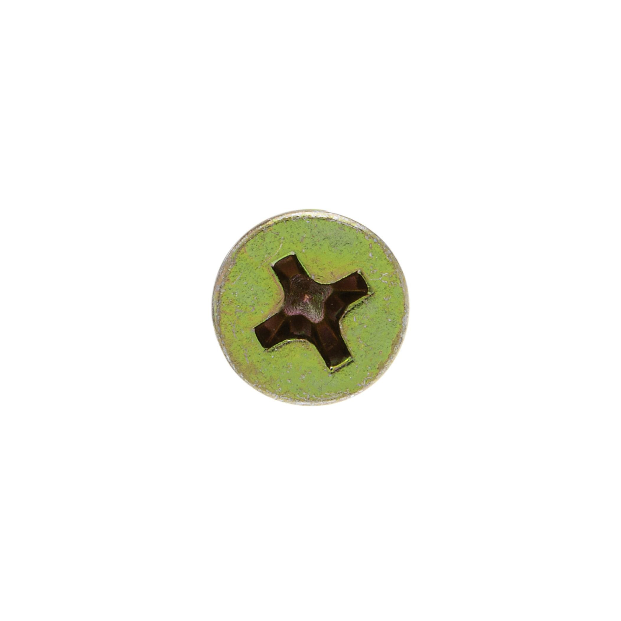 Picture of 6 x 1-1/4 in. Flat Head Phillips Deck Screws - Steel Yellow Zinc - Coarse Threads - 100qty