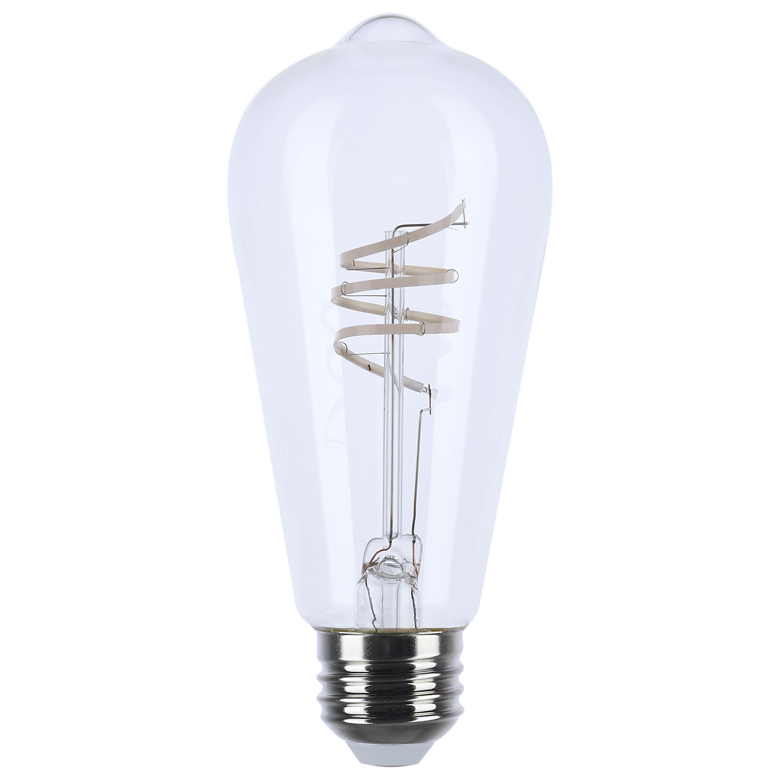 Picture of S11520 - 6 Watt LED - Reminiscent - Flex Gray Coil Filament - ST19 - Medium Base - 2700K CCT - Clear - 120 Volt