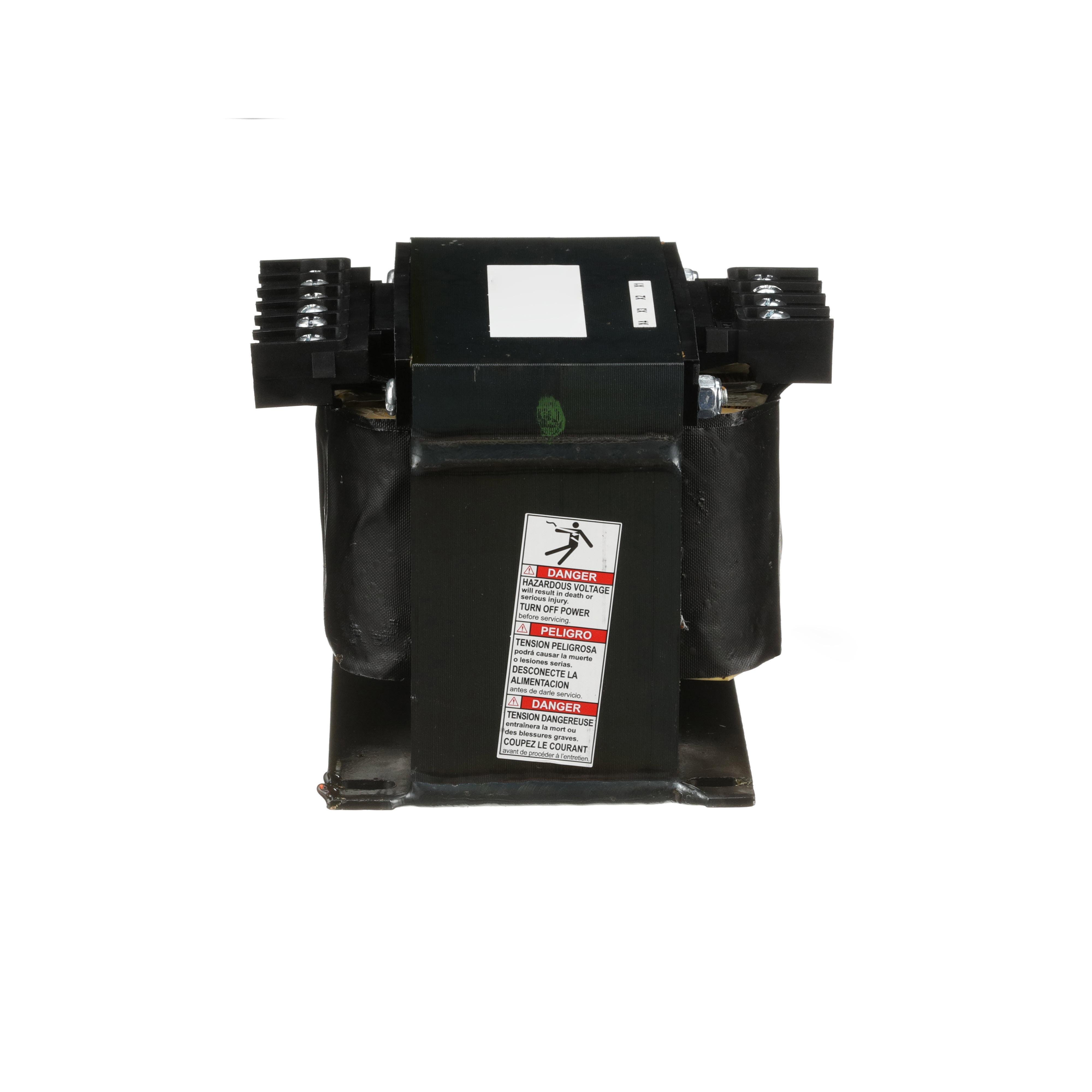 Picture of 9070T500D19 - Transformer, Type T, industrial control, 500VA, 1 phase, 208/240/277/380/480V primary, 24V secondary, 115C rise