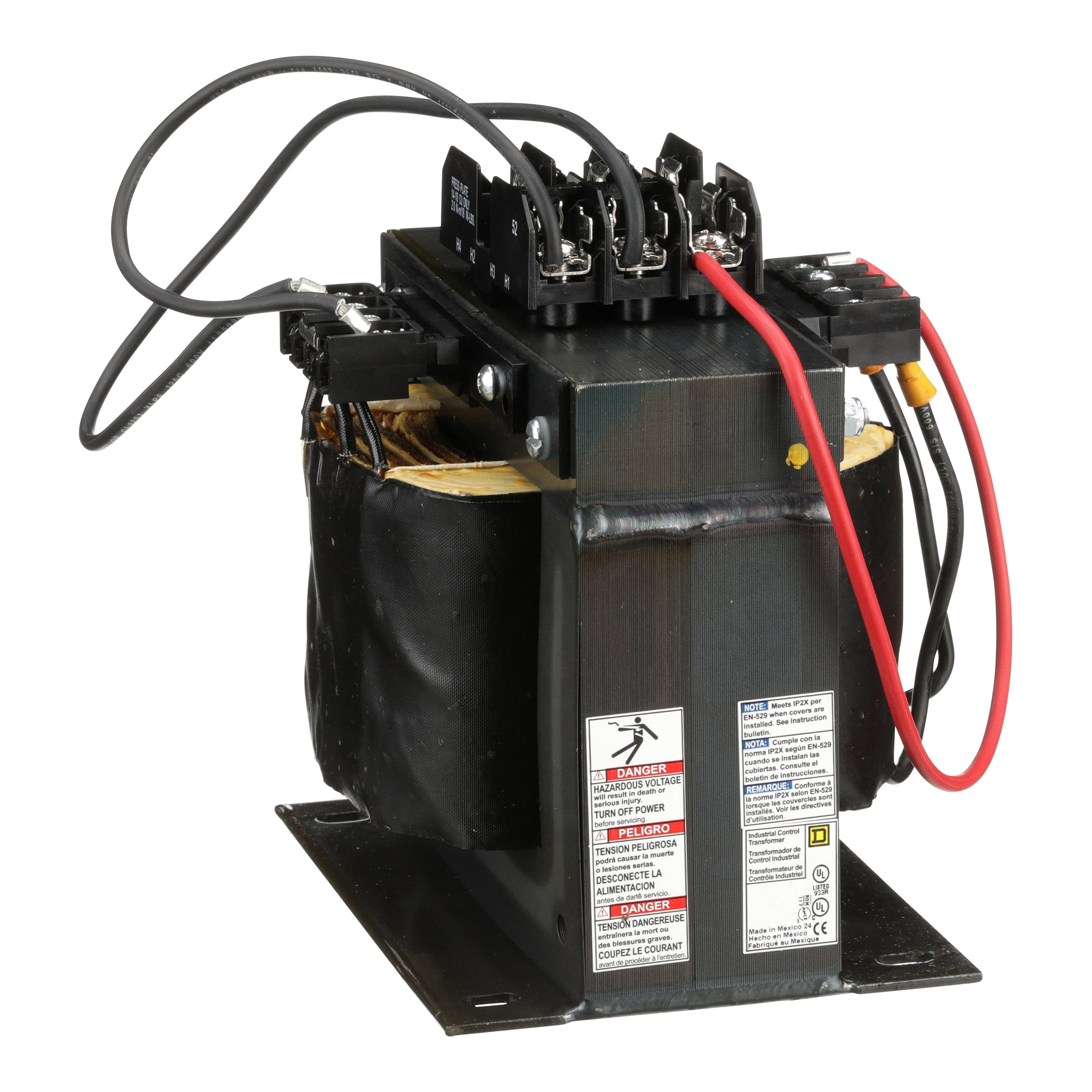 9070TF1500D1 - Industrial control transformer, Type TF, 1 phase, 1500VA, 240x480V primary, 120V secondary, 50/60Hz