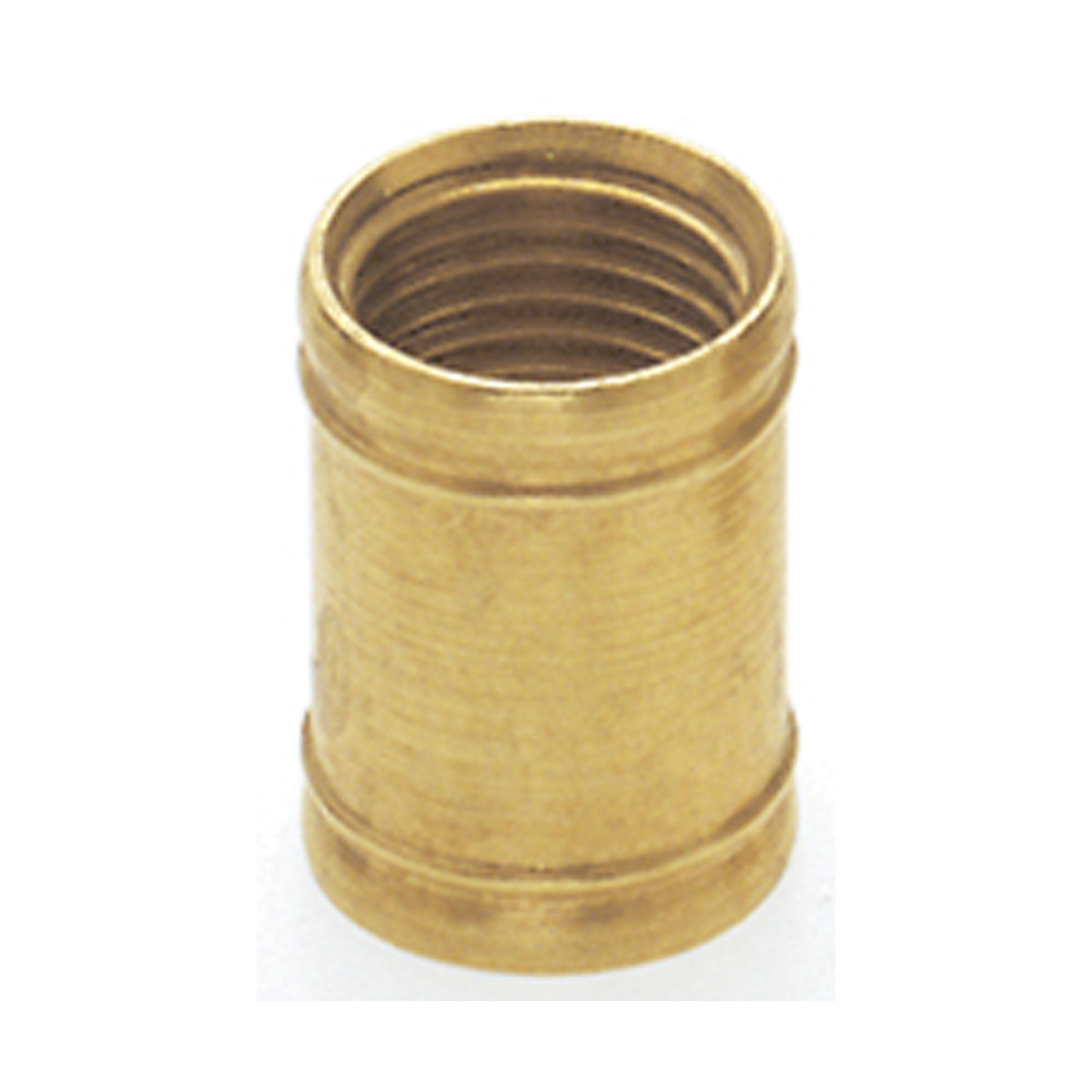 90-162 - Brass Coupling, 1/2" Long, 1/8 IP, Burnished And Lacquered