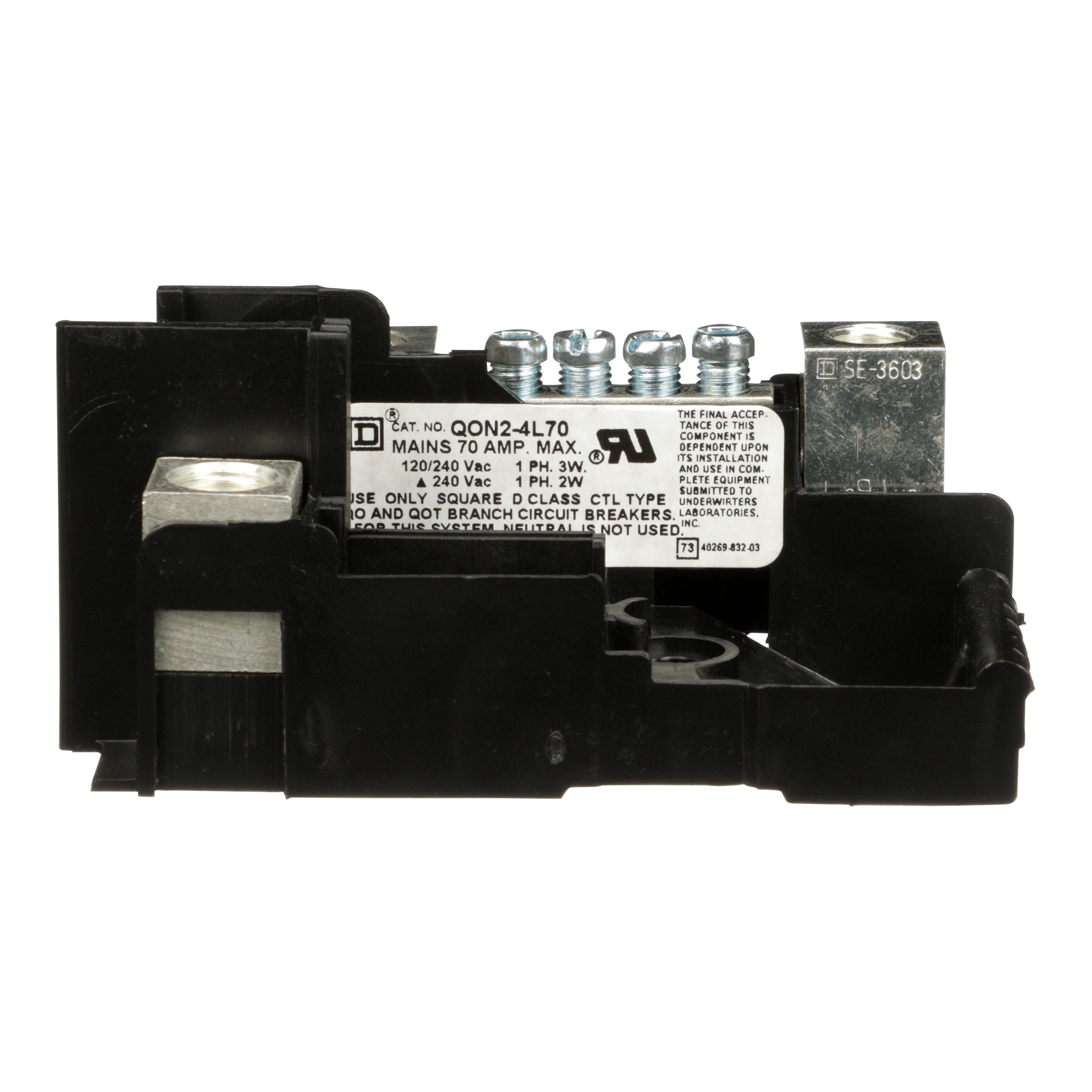 QON24L70 - Load center interior, QO, mounting base, 1 phase, 2 spaces, 70A main lugs, OEM