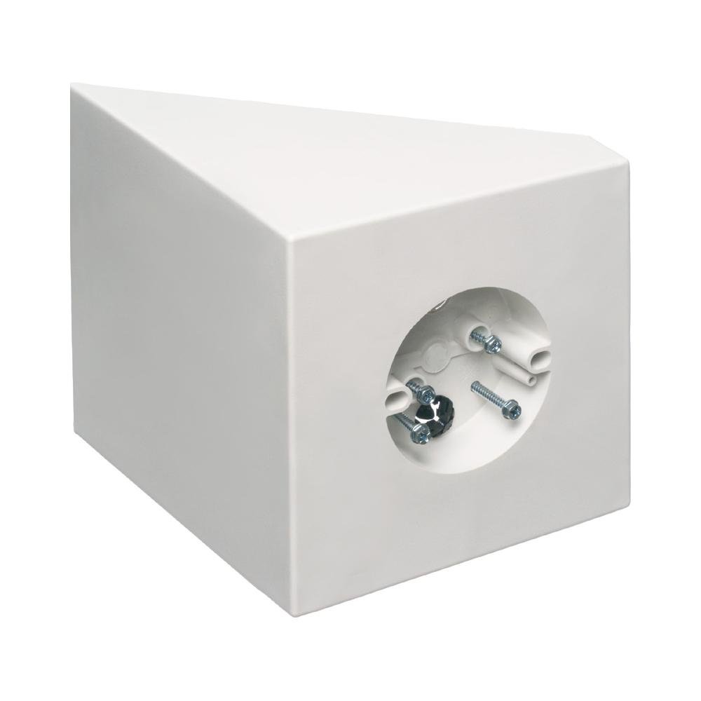 FB450 - Fan and fixture mounting box for new construction. Fits sloped ceilings up to 45 degrees. 70lb, 200lb fixture. Paintable textured finish. 14.5 cu. 8" square mounting surface handles fans with larger canopies.