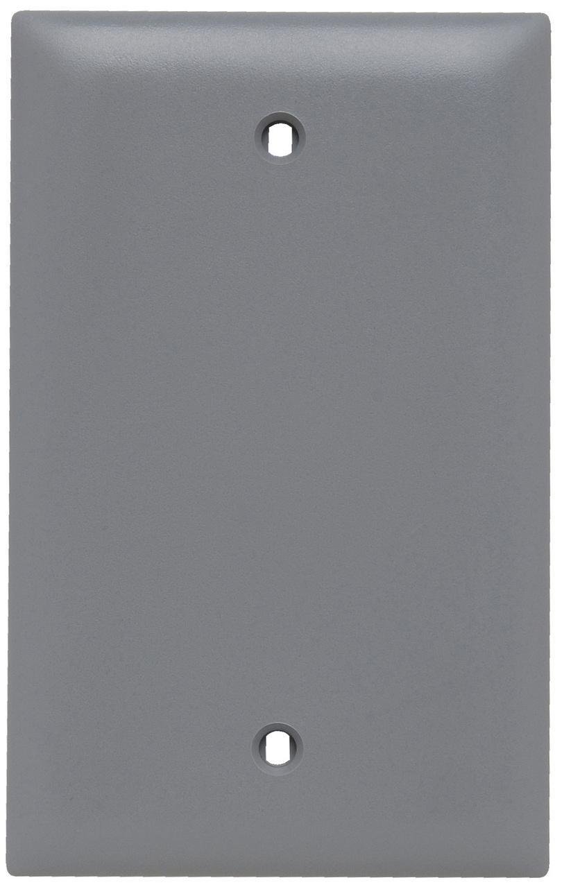 TP13-GRY - TradeMaster® 1-Gang Nylon Wall Plate, Blank, Box Mounted, Gray