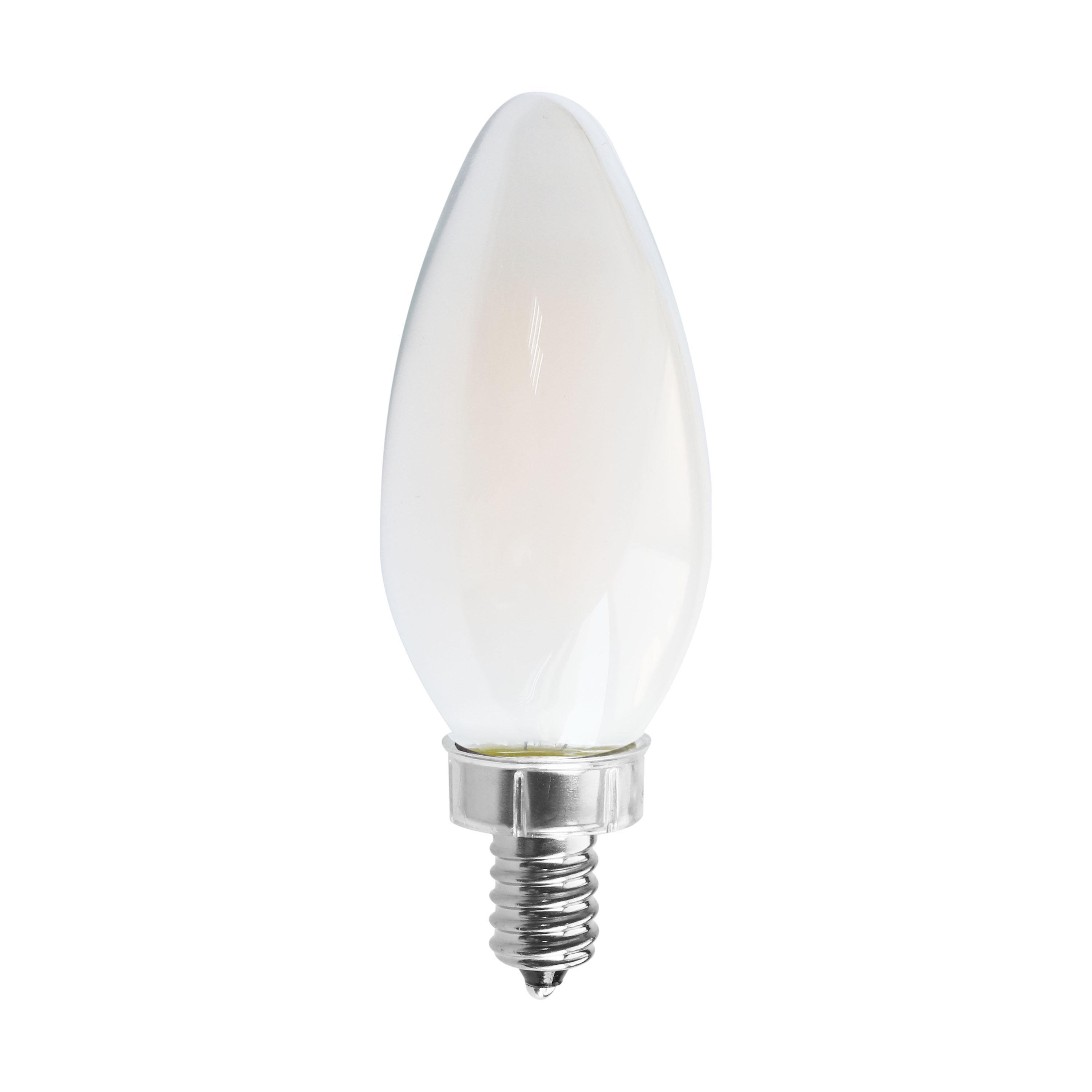 S11384 - 8 Watt C11 LED - Frosted - Candelabra base - 2700K - 90 CRI - 760 Lumens - 120 Volt