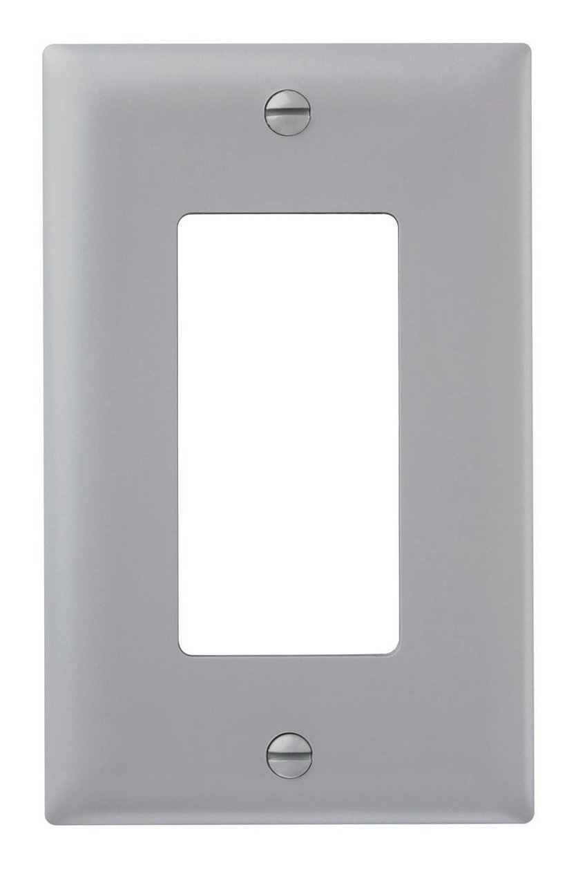 TP26-GRY - TradeMaster® 1-Gang Nylon Wall Plate, 1 Decorator Opening, Gray