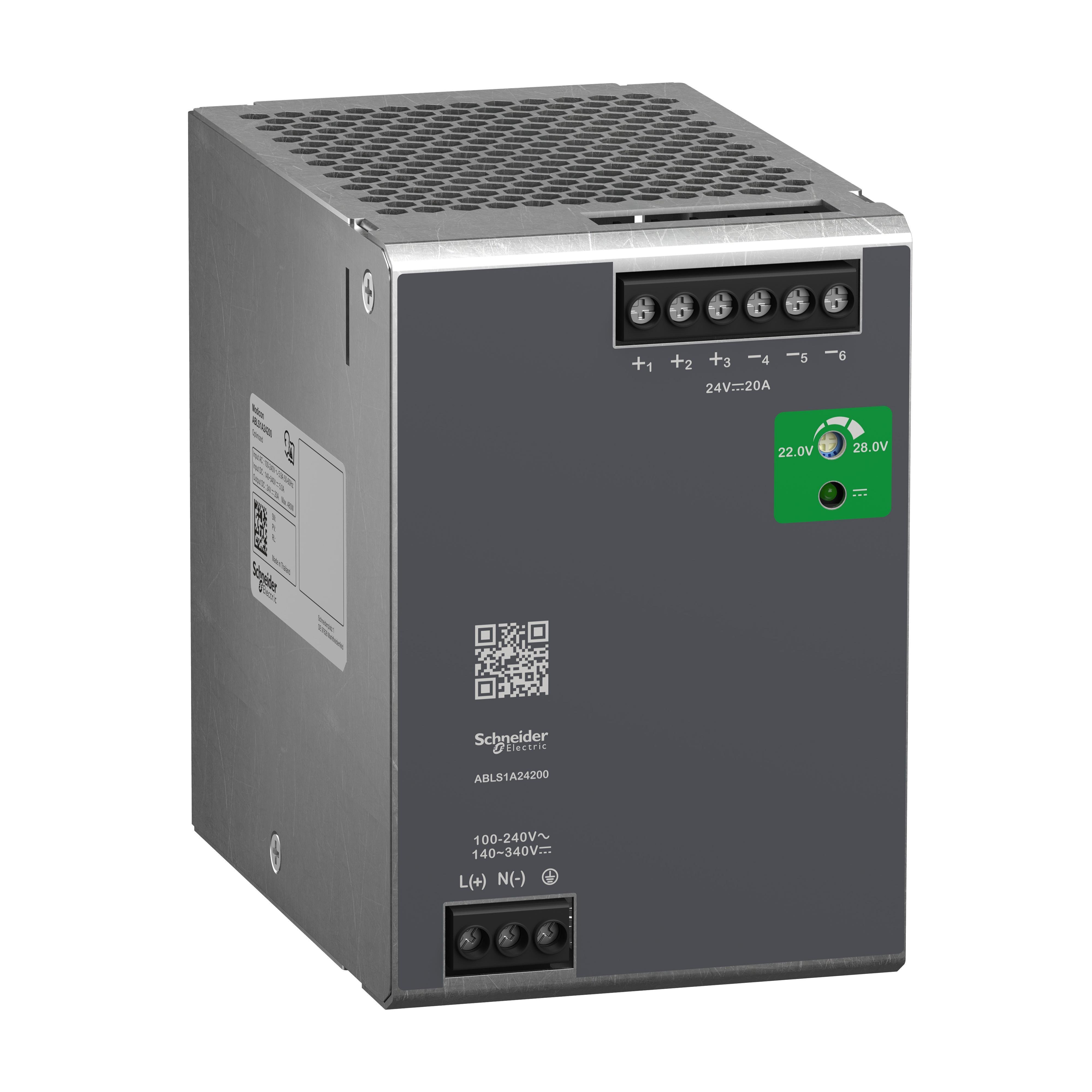 ABLS1A24200 - Regulated Power Supply, 100 to 240V AC, 24V, 20A, single phase, Optimized