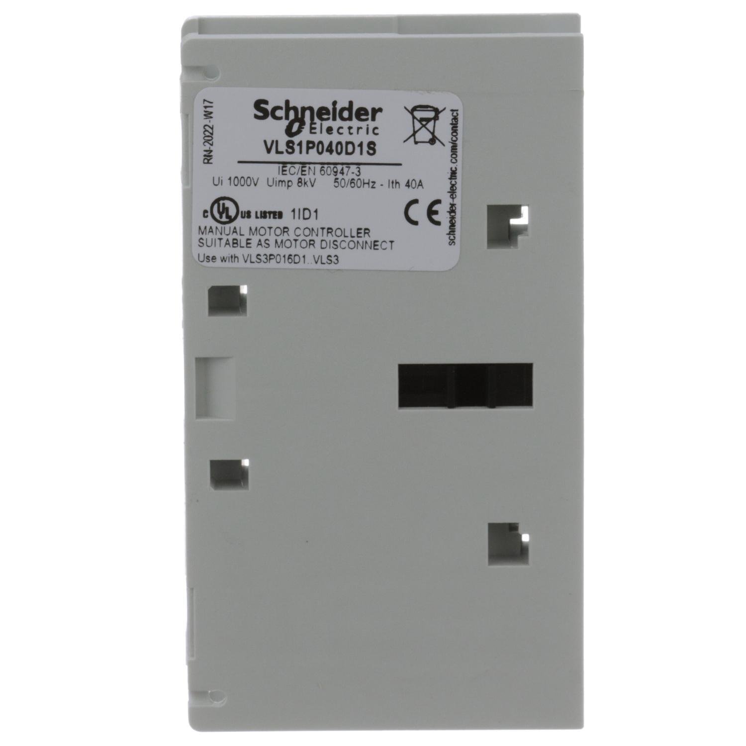 Picture of VLS1P040D1S - Disconnect switch, TeSys VLS, additional pole, 40A, for 16A to 40A switch, size 1, door mount