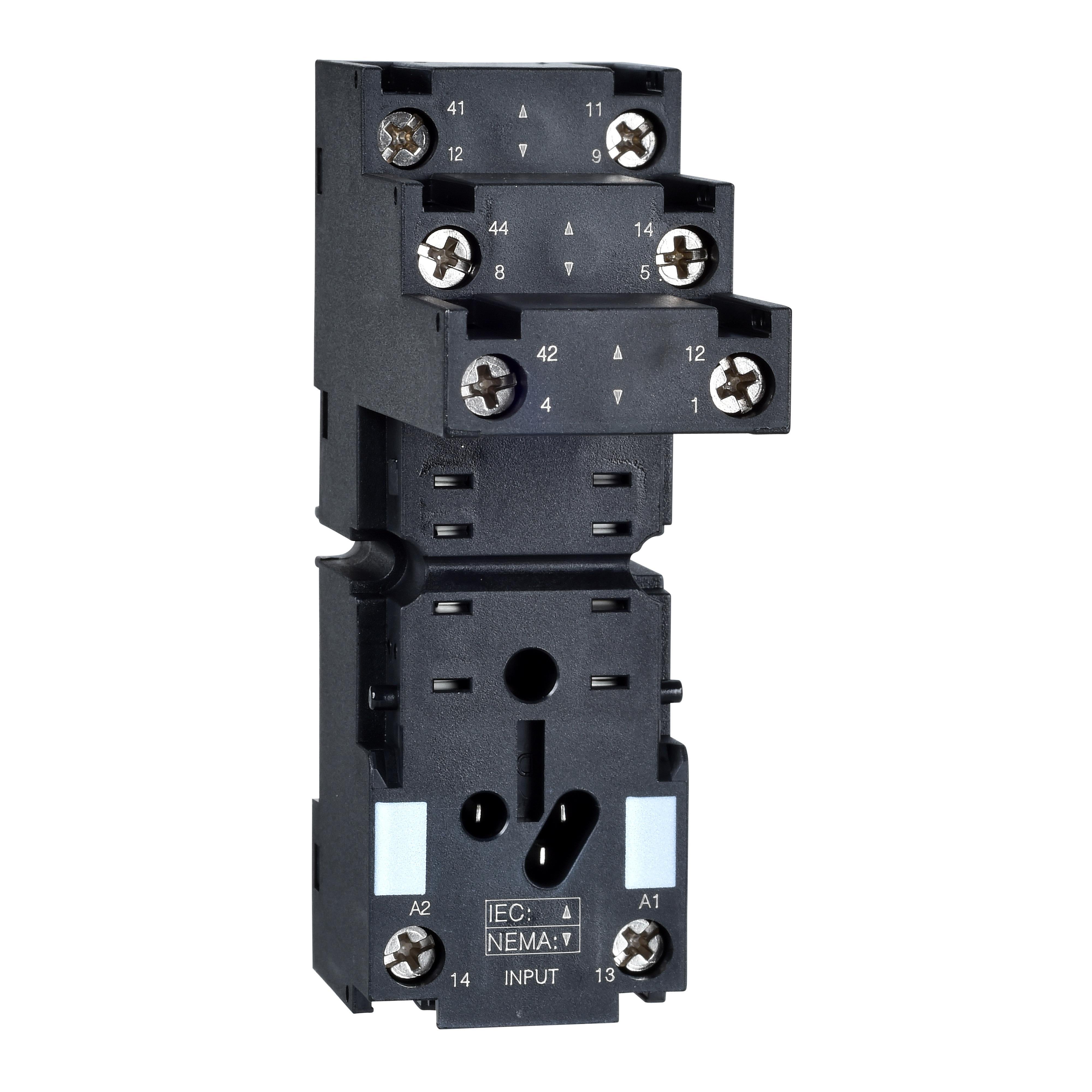 Picture of RXZE2S108M - socket, Harmony Electromechanical Relays, for RXM2 relays, screw connec to rs, separate contact