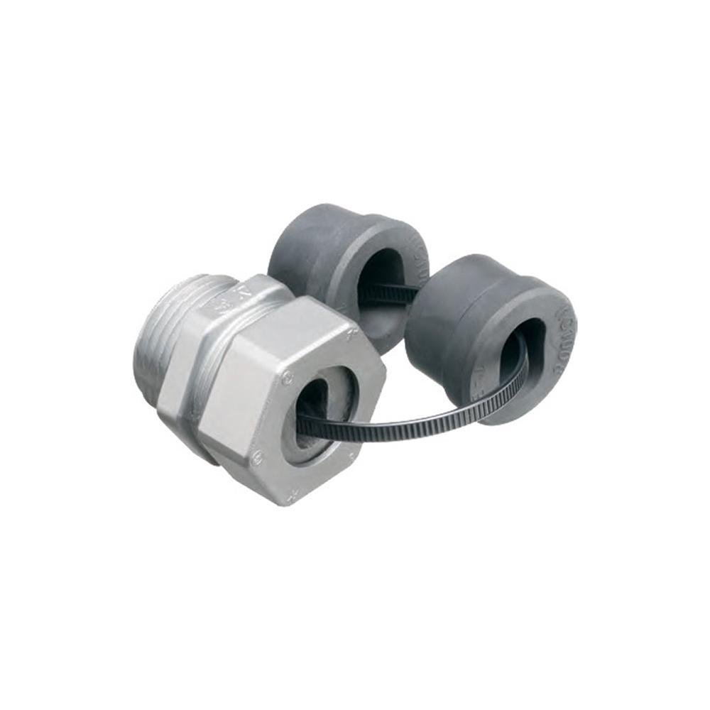 WTC210 - Zinc die-cast, 2" three letter coded Gland-type service entrance cable connector that is listed to handle different cable sizes.