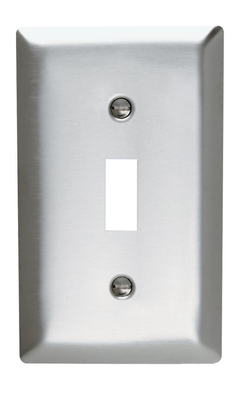 SS1 - 1-Gang 302/304 Stainless Steel Wall Plate, Toggle Switch Openings