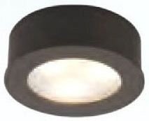 HR-LED87-DB - Round LED Button Light 2700K Warm White in Dark Bronze