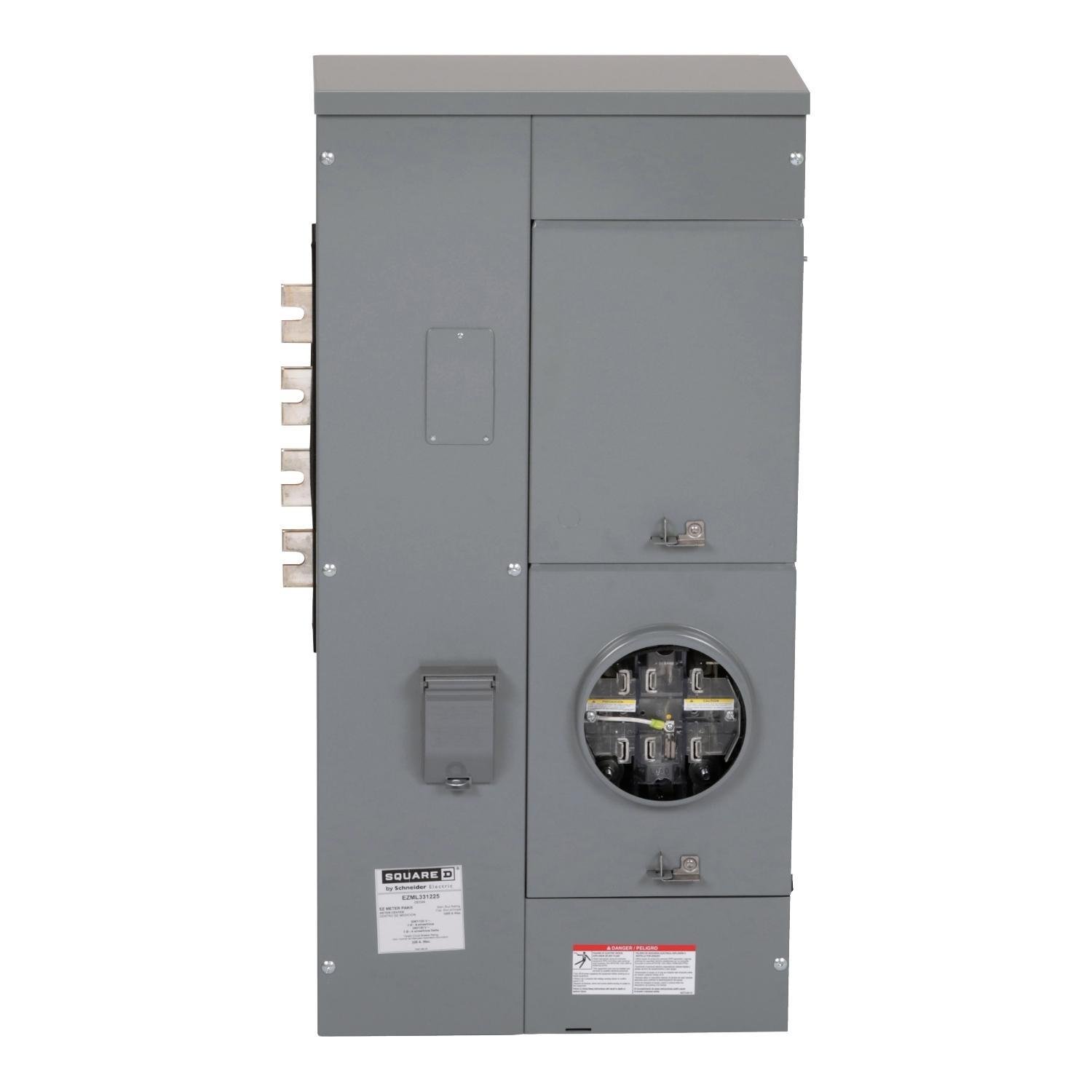 EZML331225 - Branch unit, EZ Meter-Pak, 225A, 1 x 7 jaw socket, 208Y/120VAC, lever bypass, ringless, 1200A Al/Cu busbar