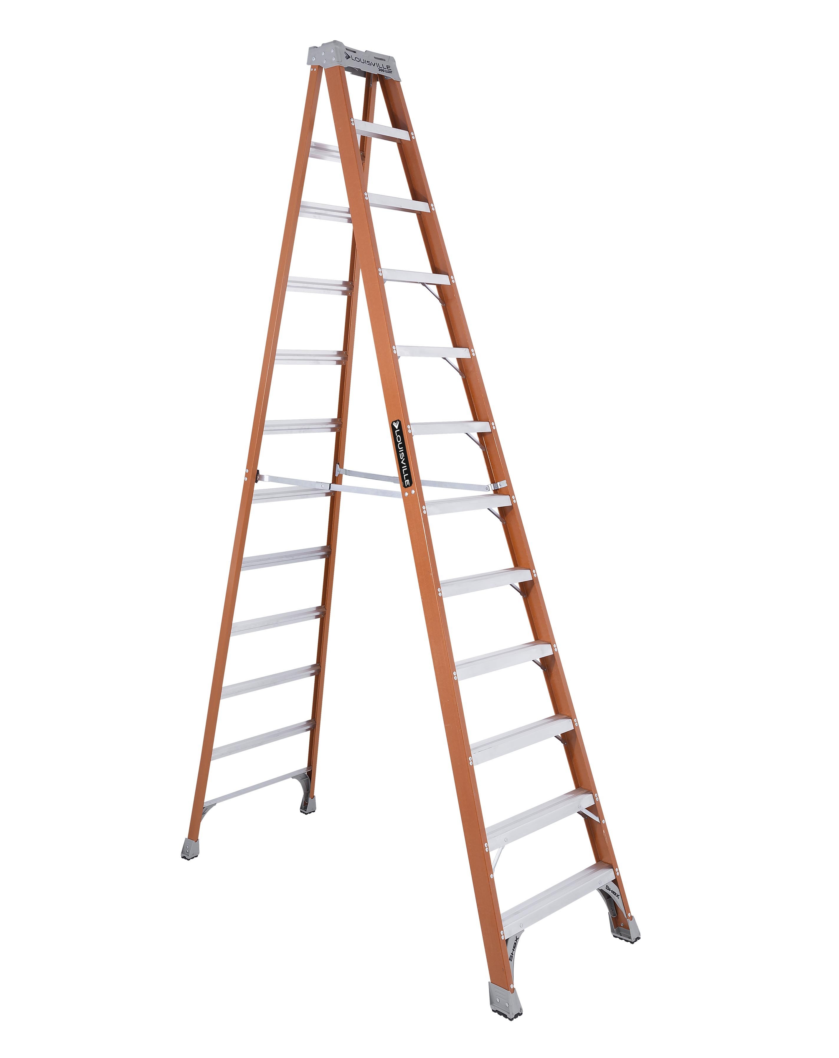 FS1512 - Louisville Ladder 12-Foot Fiberglass Step Ladder, Type IA, 300-pound Load Capacity, FS1512