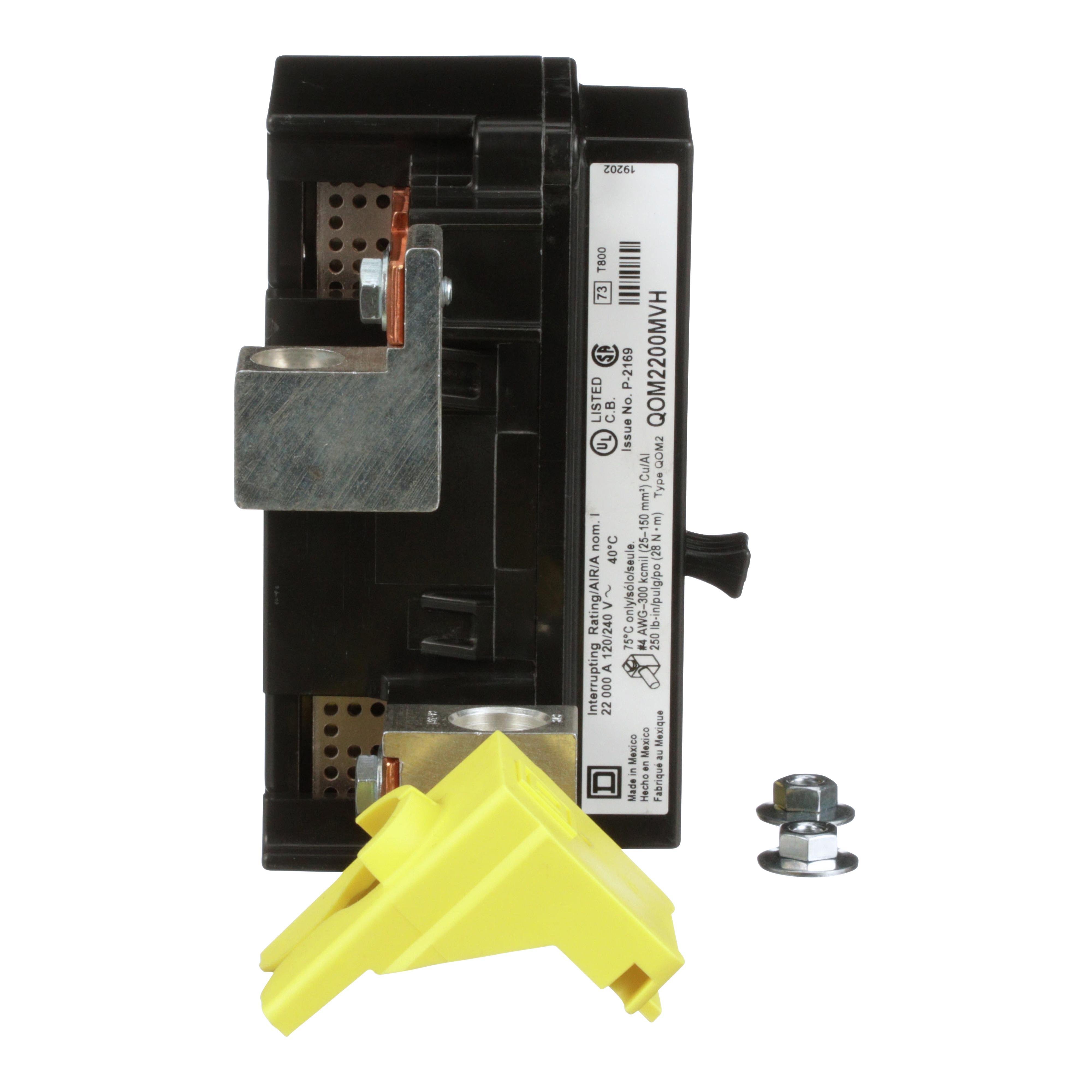 Picture of QOM2200MVH - Main breaker, QO, 200A, 2 pole, 120/240VAC, 22kA, bolt on, for metering devices