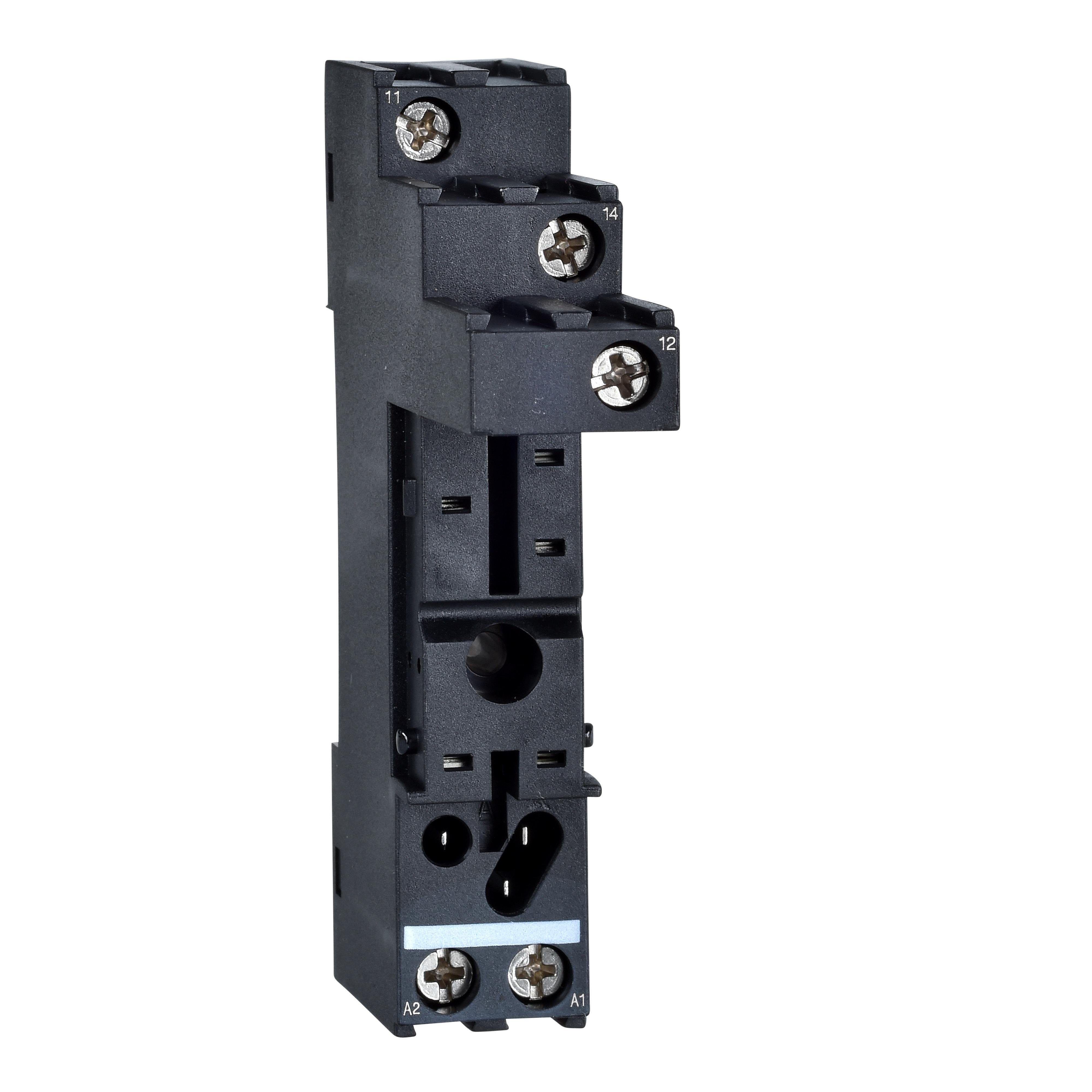 Picture of RSZE1S35M - socket, for RSB1A120 relays, Harmony Electromechanical Relays, 12A, screw connec to rs, separate contact