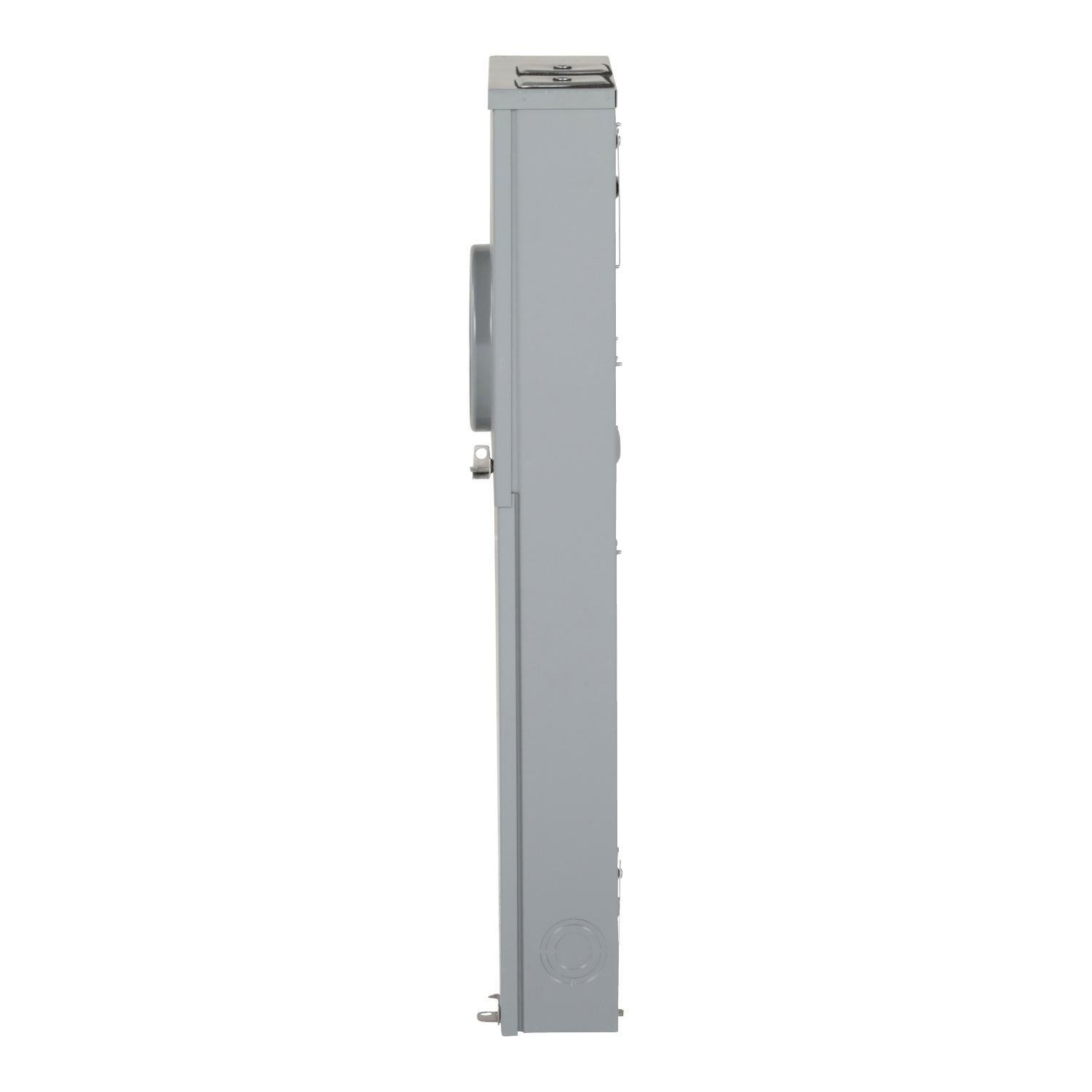 Picture of RC816F125CH - Meter mains, Homeline, CSED, ringless socket, 125A, surface mount, maximum 8 spaces, 16 circuits, horn bypass