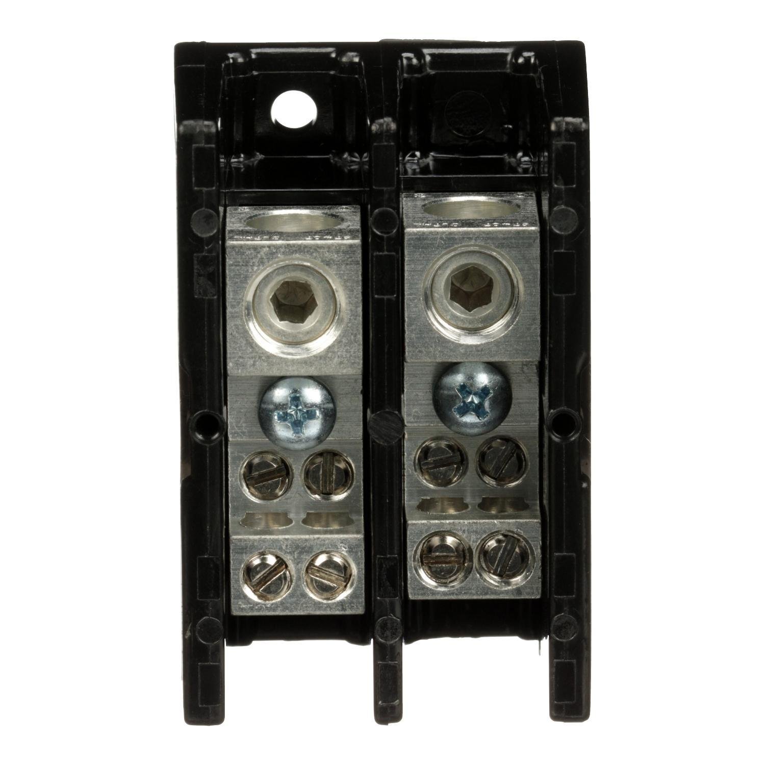 9080LBA262104 - Power distribution block, Linergy, 2 pole, 1 line, 4 load, 175A CU, 135A AL, 600 V